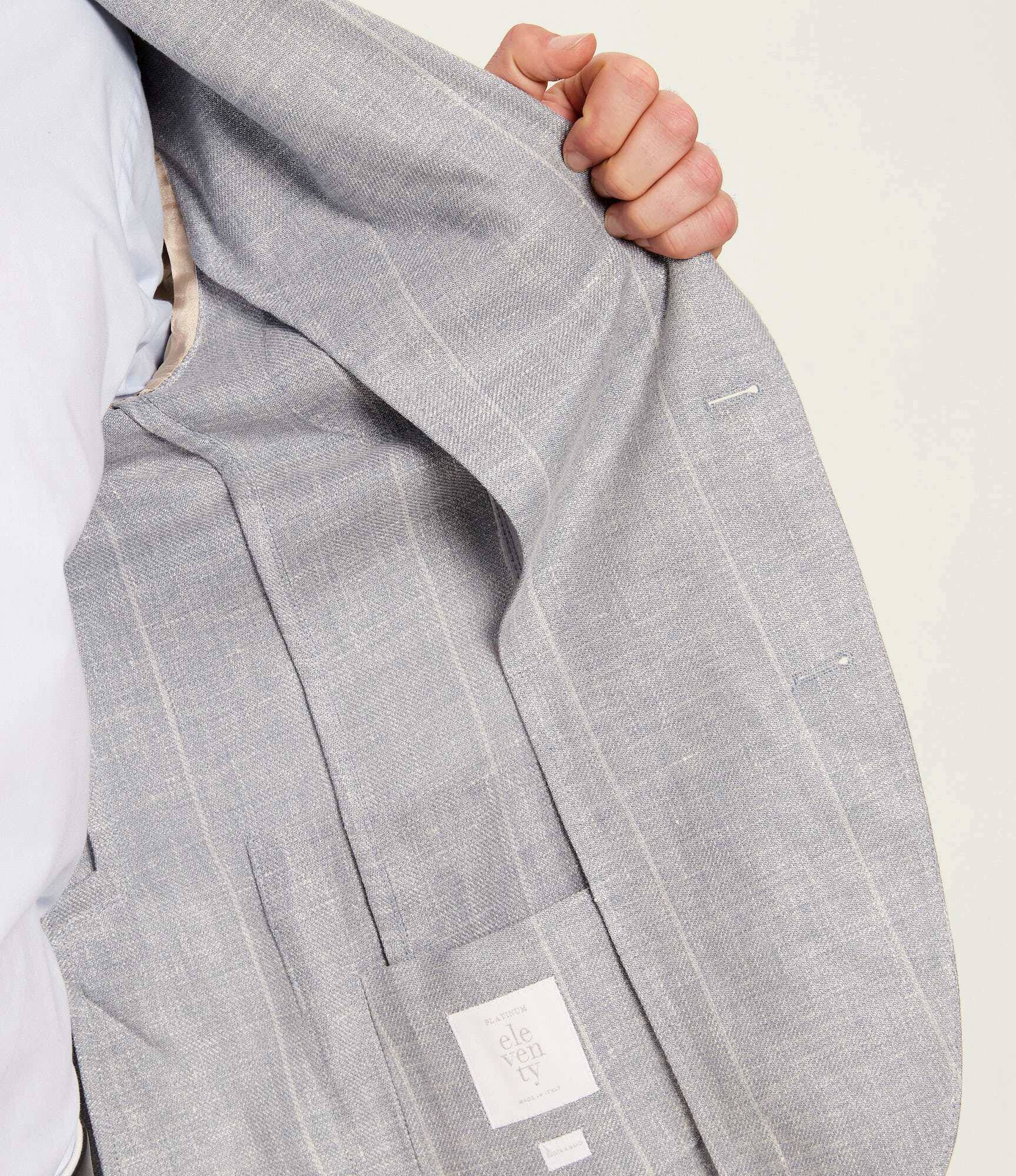 Eleventy De in sacou | Slim Fit | cu adaos de mătase și lână