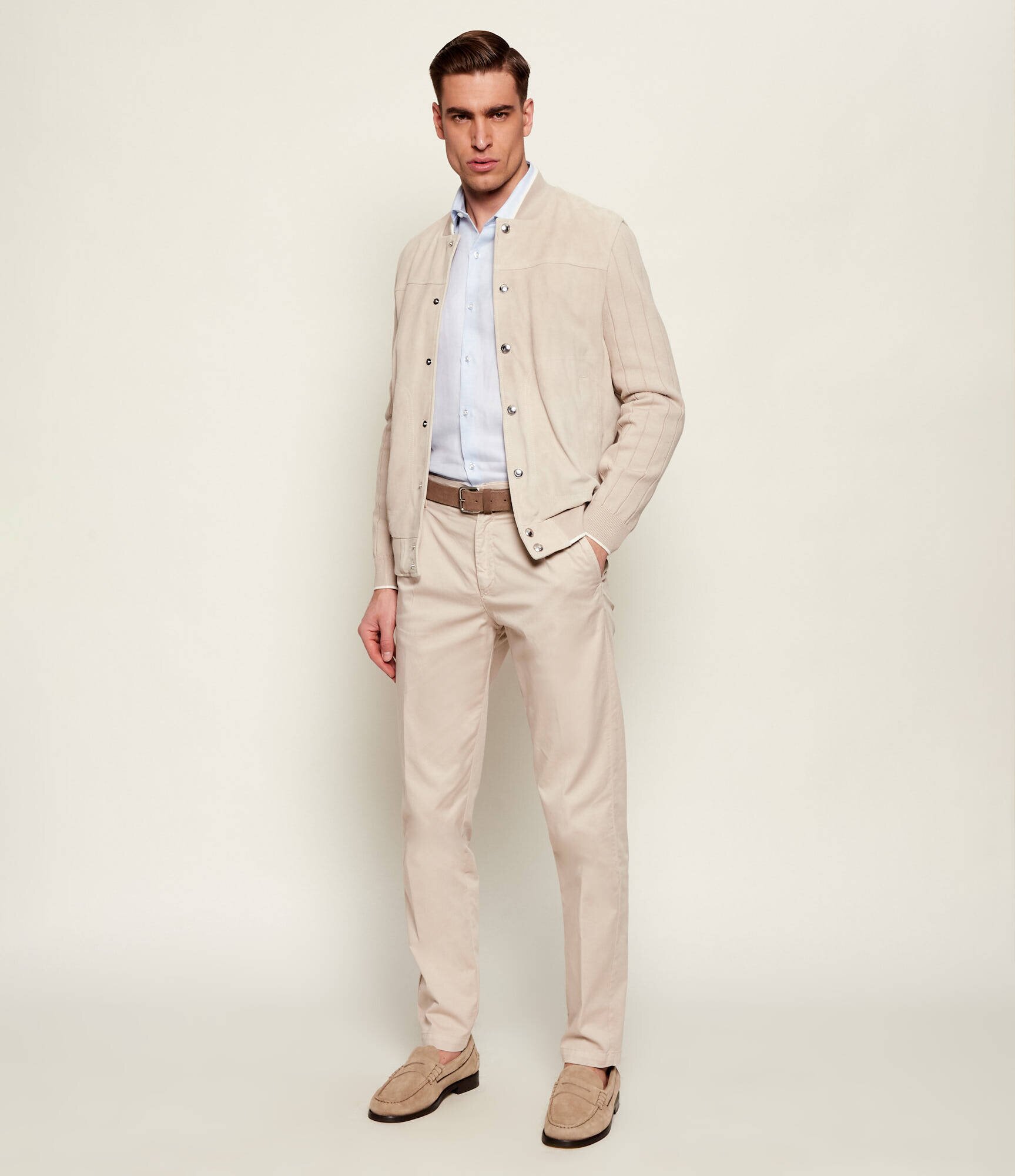 Eleventy Geacă bomber | regular fit | piele întoarsă