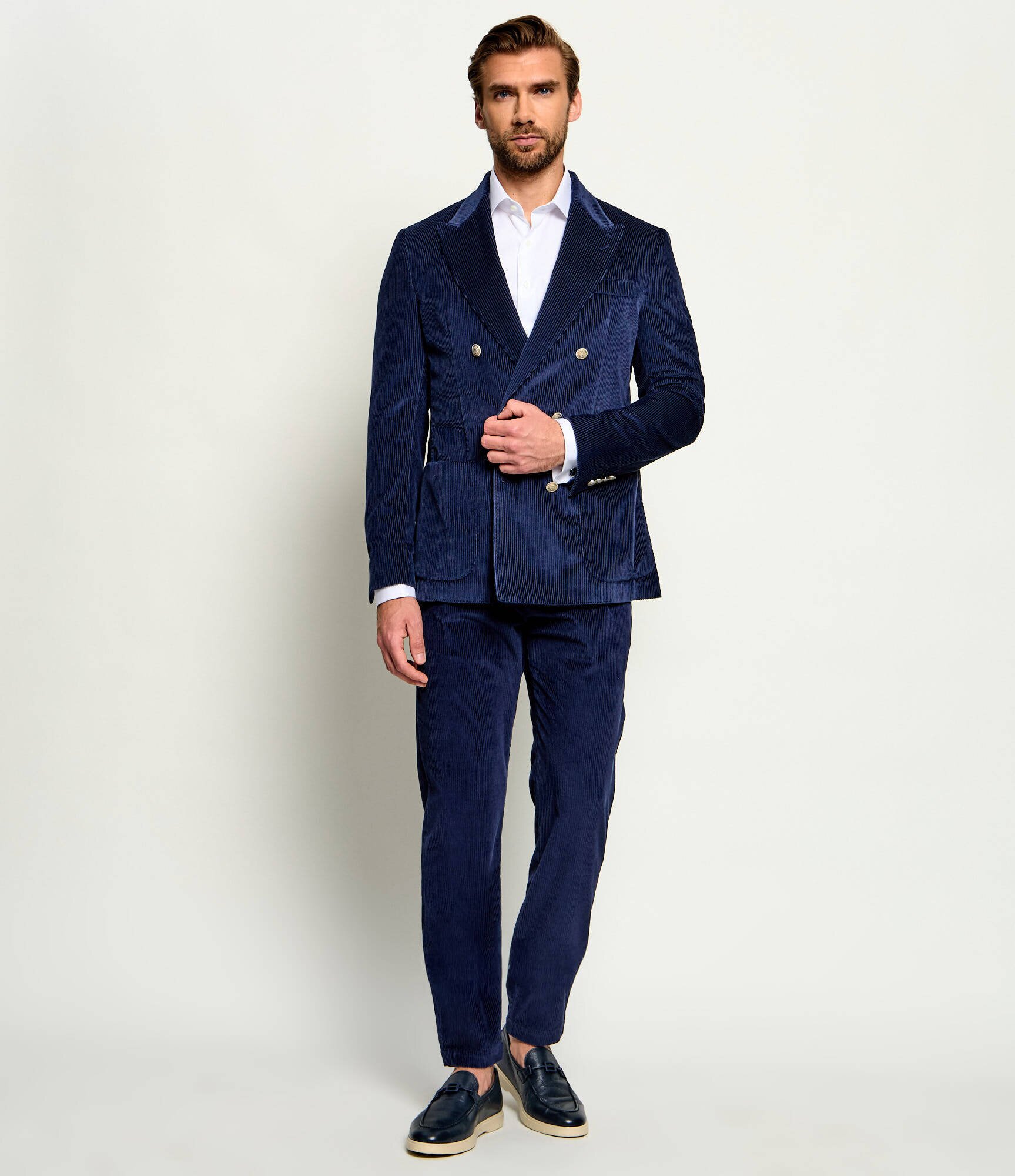 Eleventy Pantaloni | catifea reiată | regular fit cu adaos de cașmir