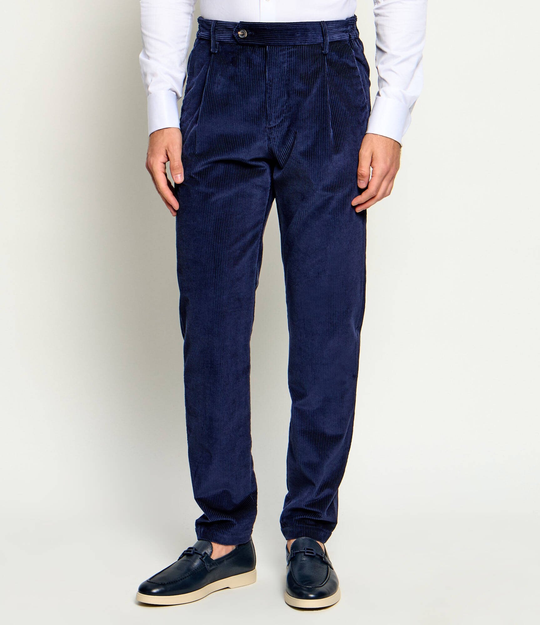 Eleventy Pantaloni | catifea reiată | regular fit cu adaos de cașmir