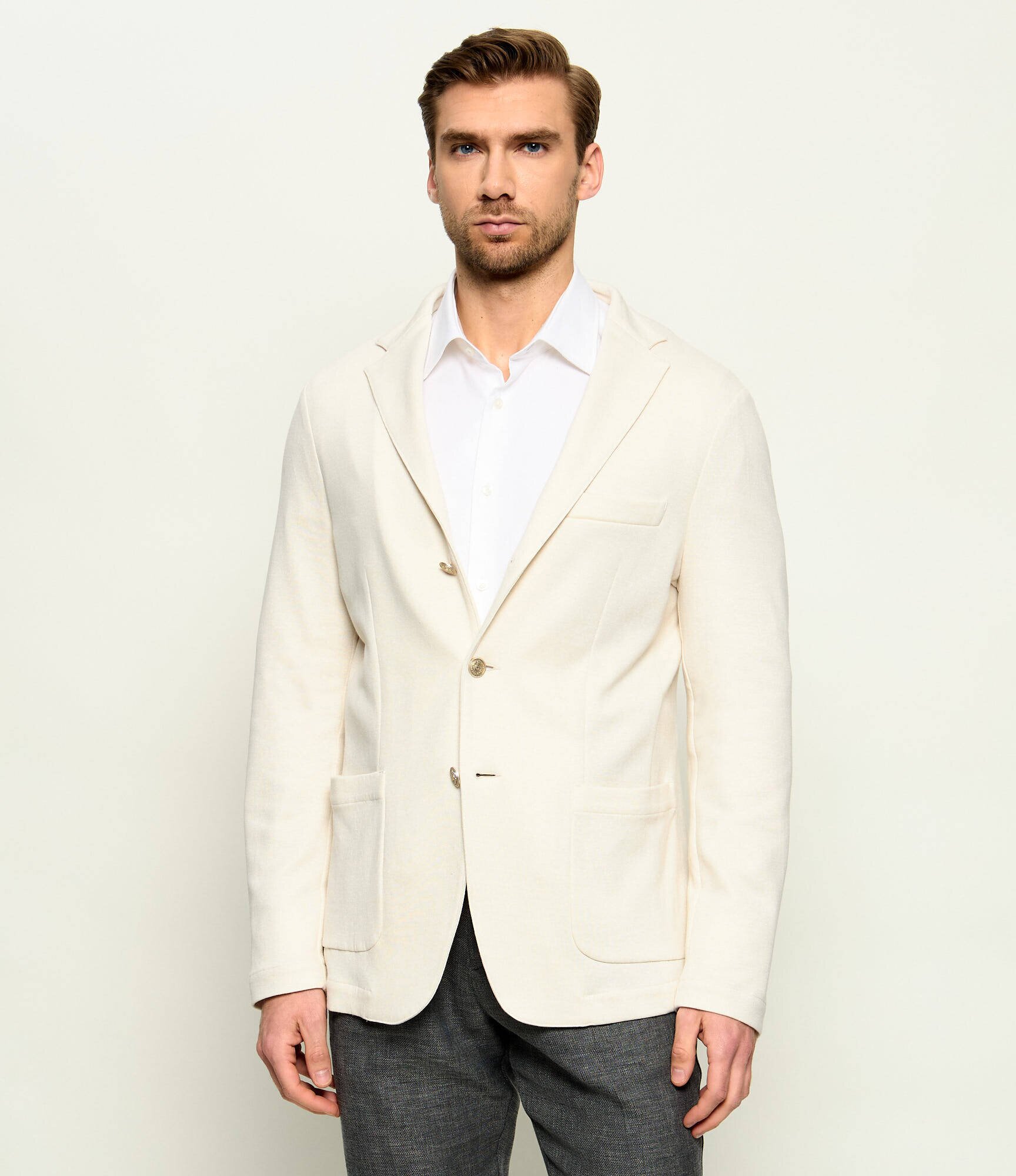 Eleventy Sacou 2 în 1 | Slim Fit | cu adaos de in