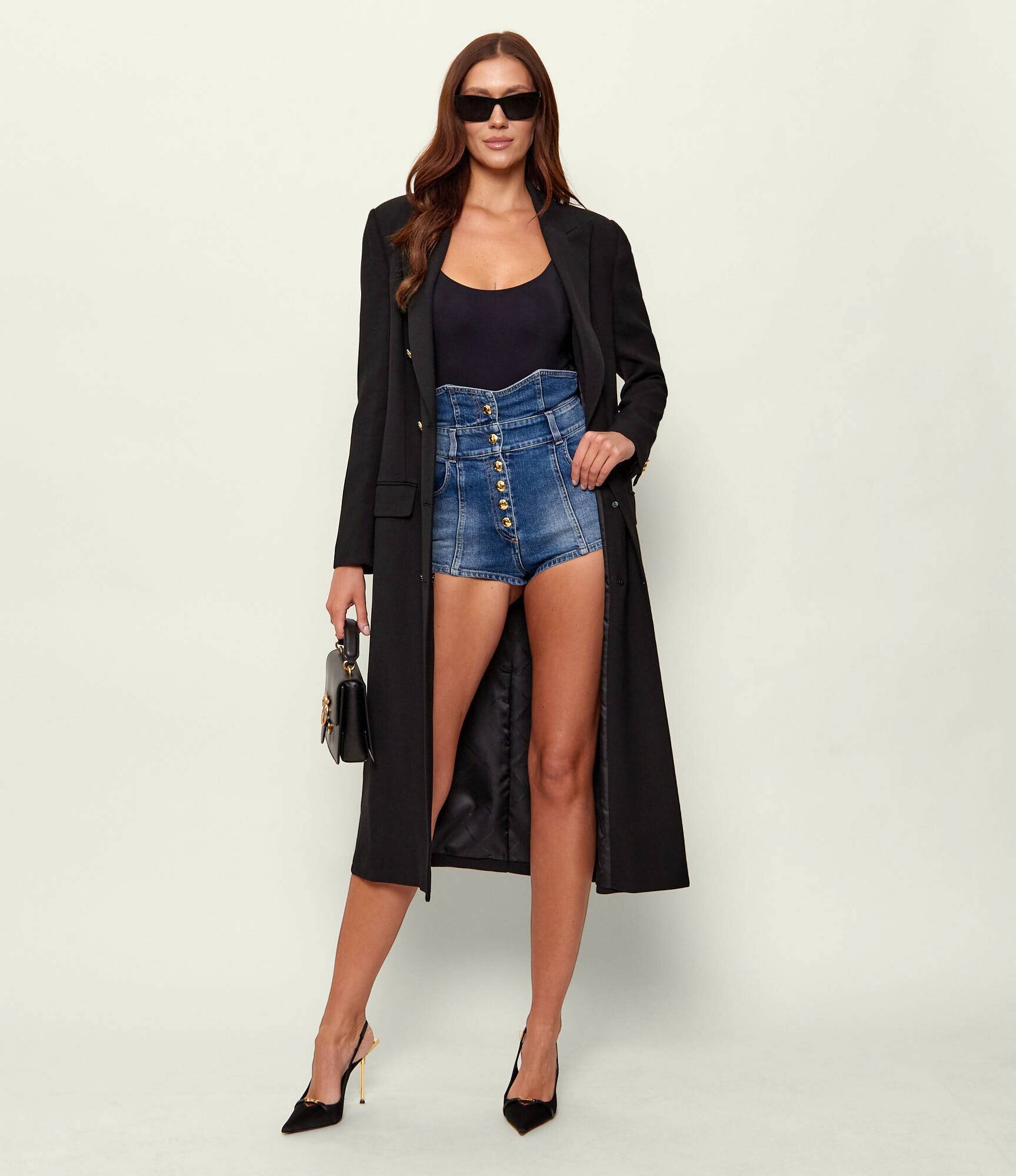 Elisabetta Franchi De blugi pantaloni scurți | Slim Fit