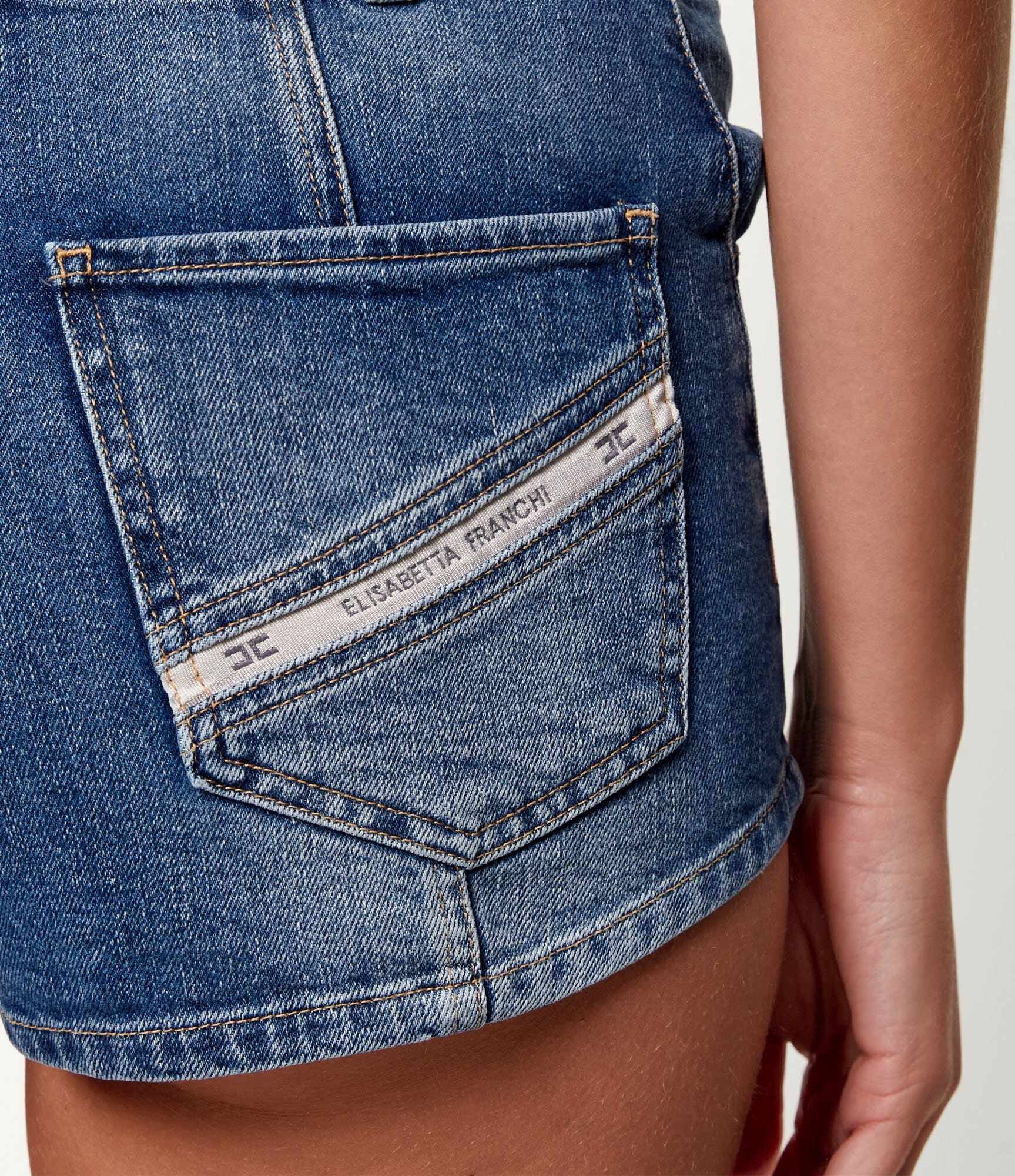 Elisabetta Franchi De blugi pantaloni scurți | Slim Fit