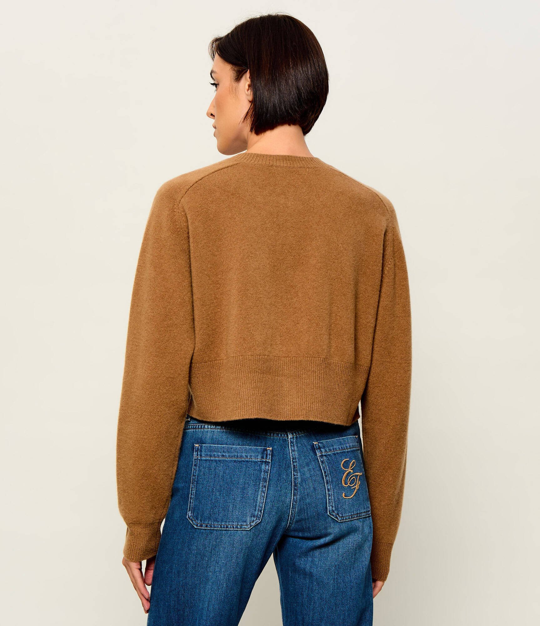 Elisabetta Franchi De lână cardigan | Cropped Fit cu adaos de cașmir