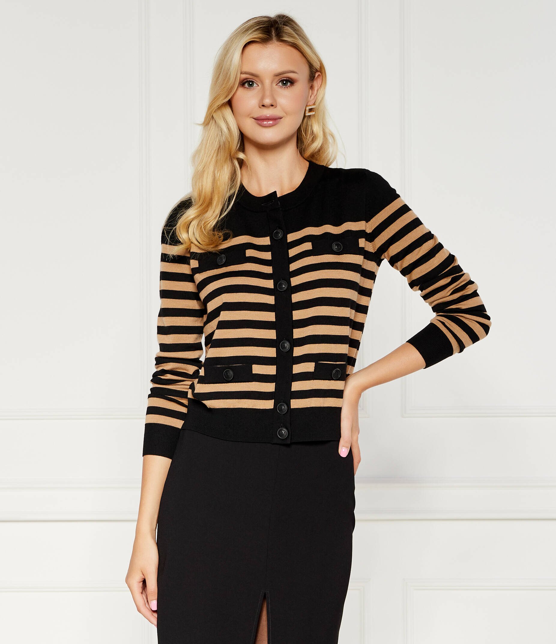 Elisabetta Franchi De lână cardigan | Regular Fit