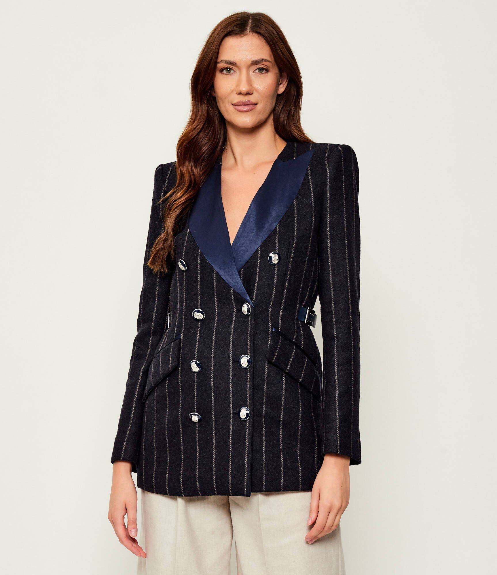 Elisabetta Franchi De lână jachetă | Slim Fit