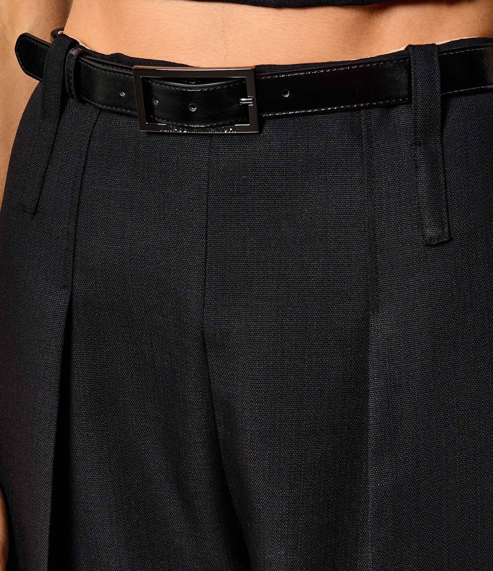 Elisabetta Franchi De lână pantaloni cu cordon | Oversize fit