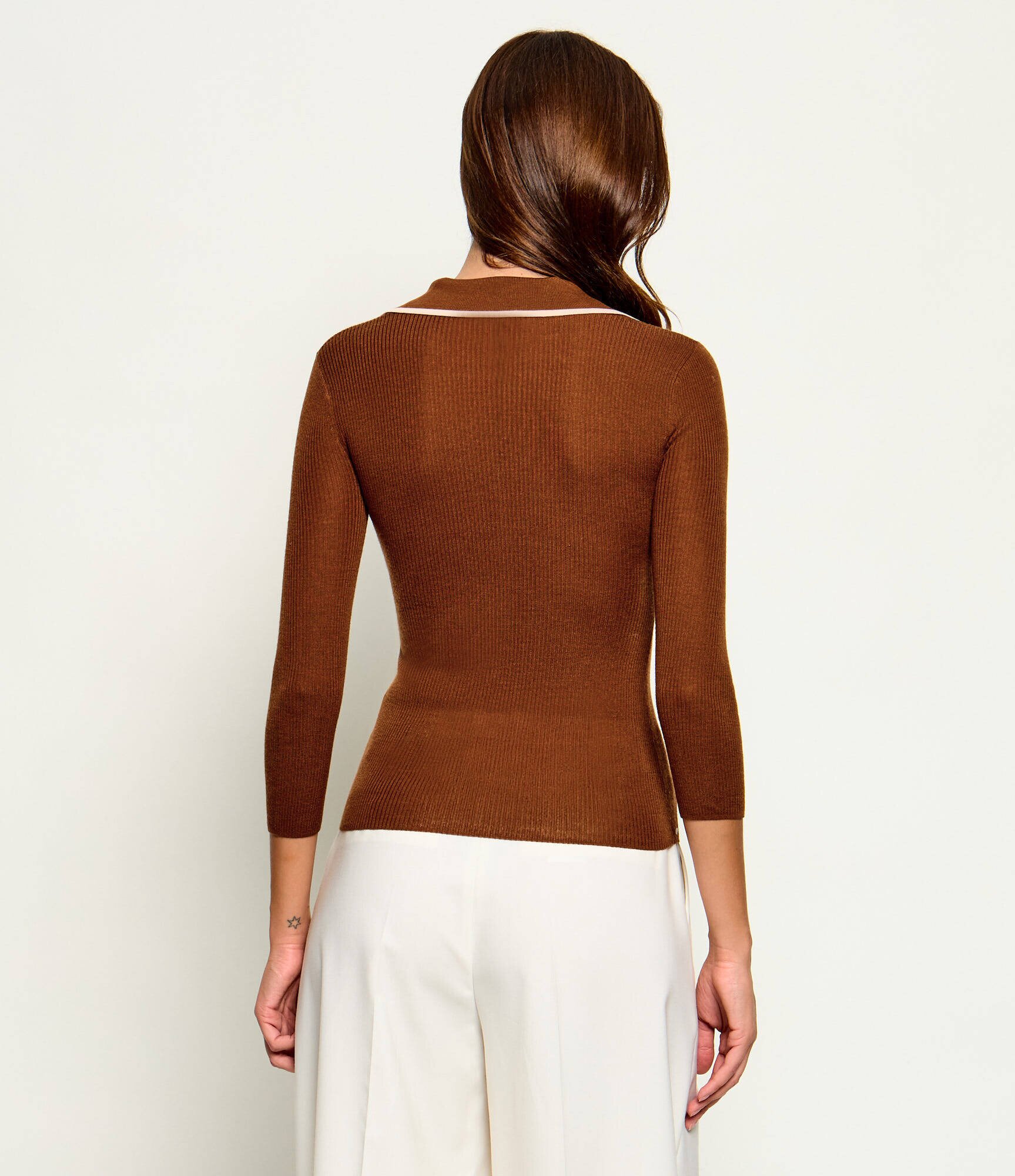 Elisabetta Franchi De lână polo | Slim Fit