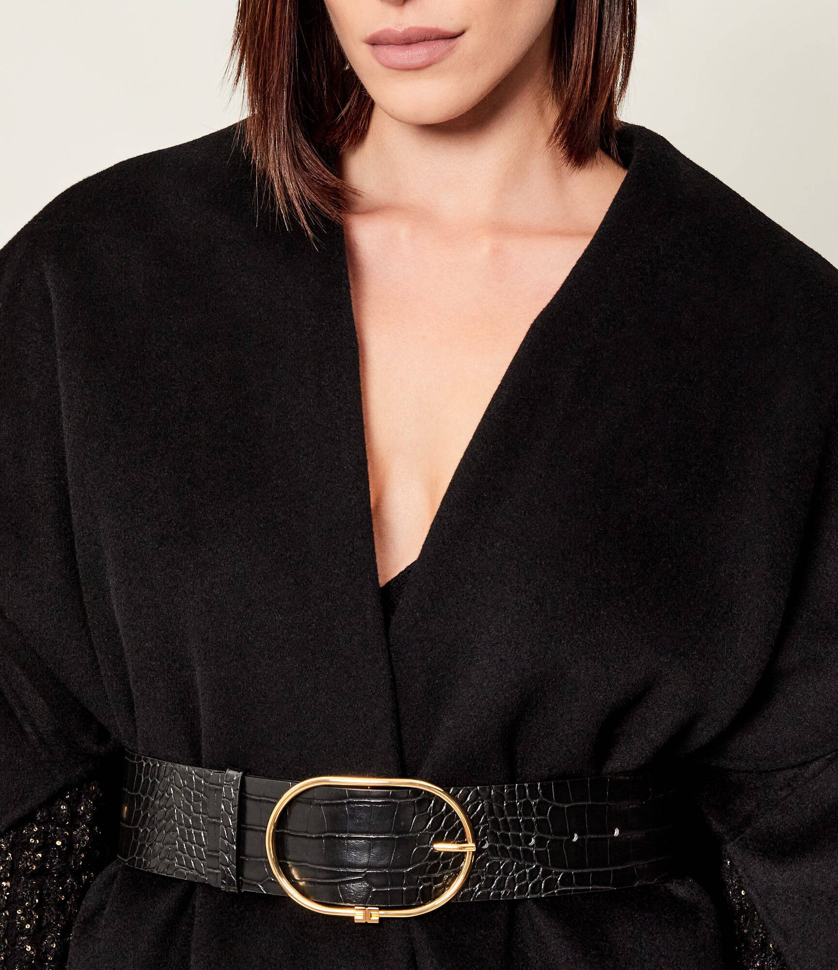 Elisabetta Franchi De lână poncho | Oversize fit