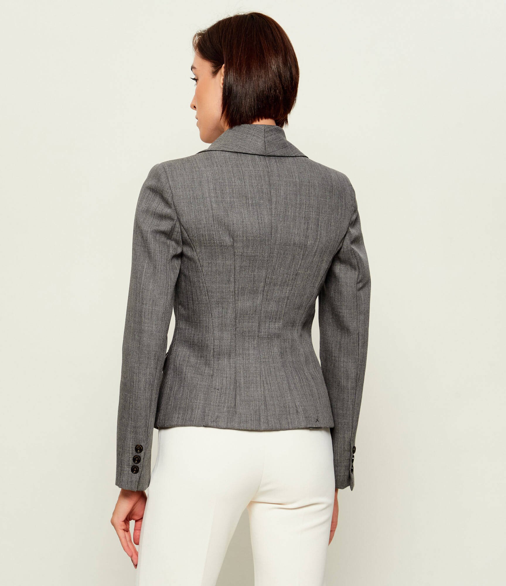 Elisabetta Franchi De lână sacou 2 în 1 | Slim Fit | shearling