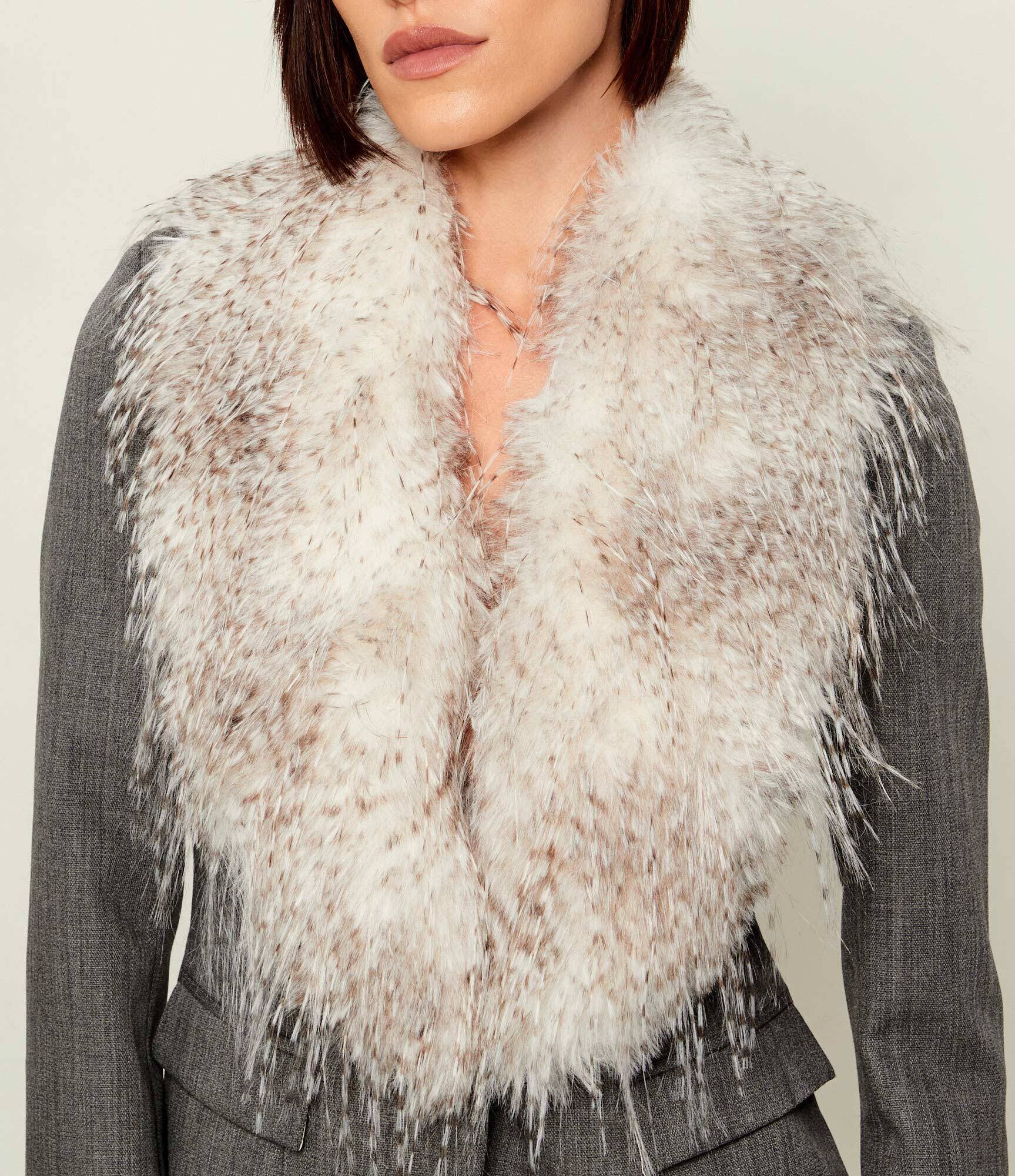 Elisabetta Franchi De lână sacou 2 în 1 | Slim Fit | shearling