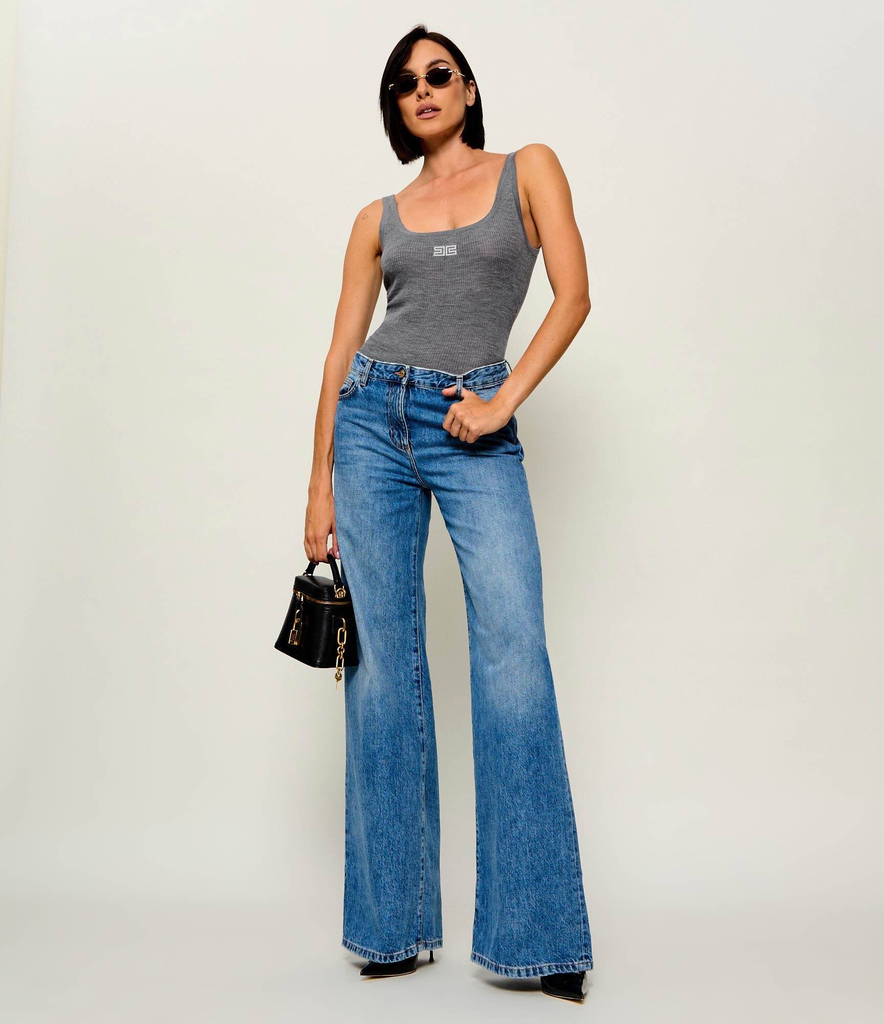Elisabetta Franchi De lână top | Slim Fit