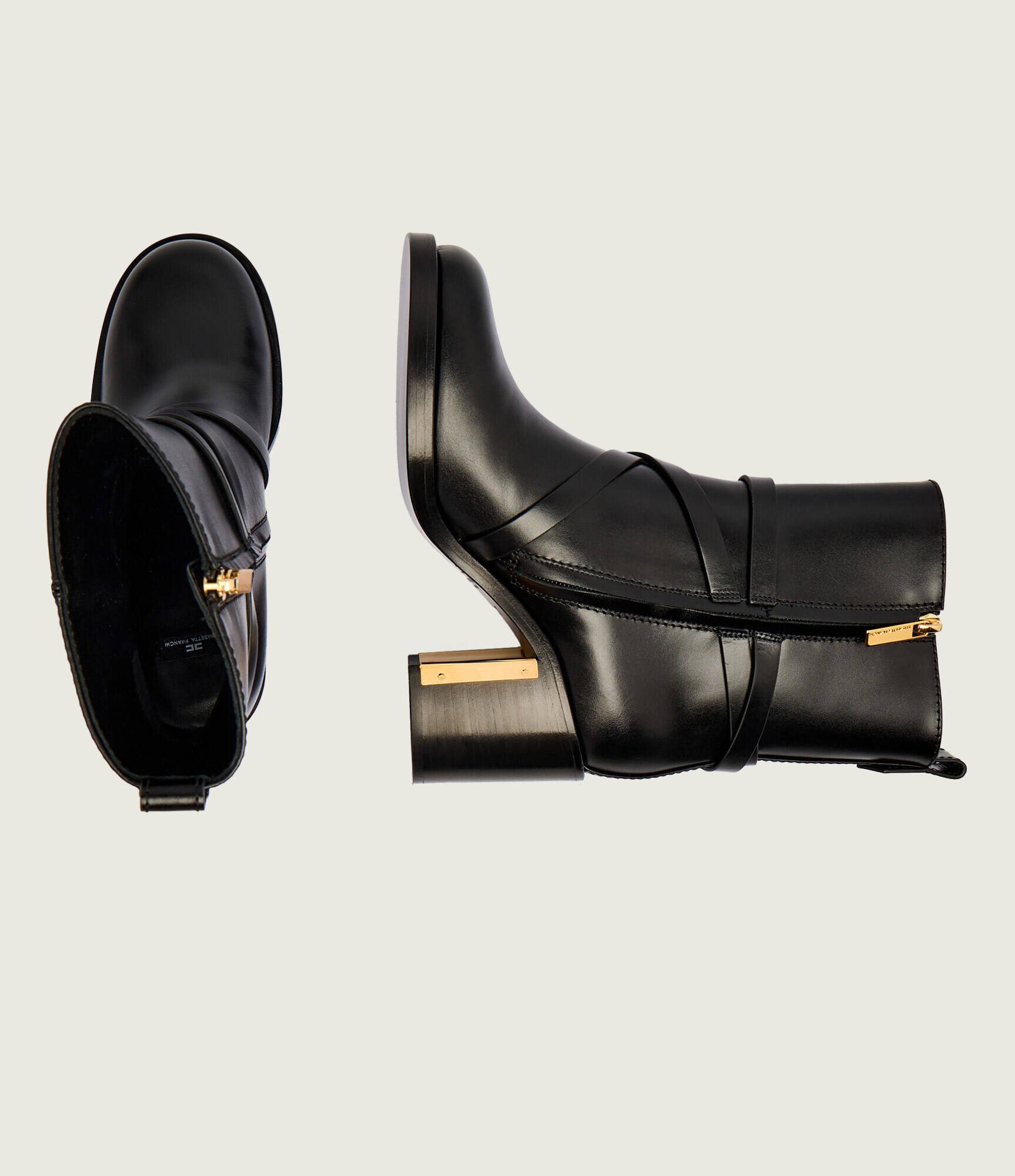 Elisabetta Franchi De piele botine cu toc