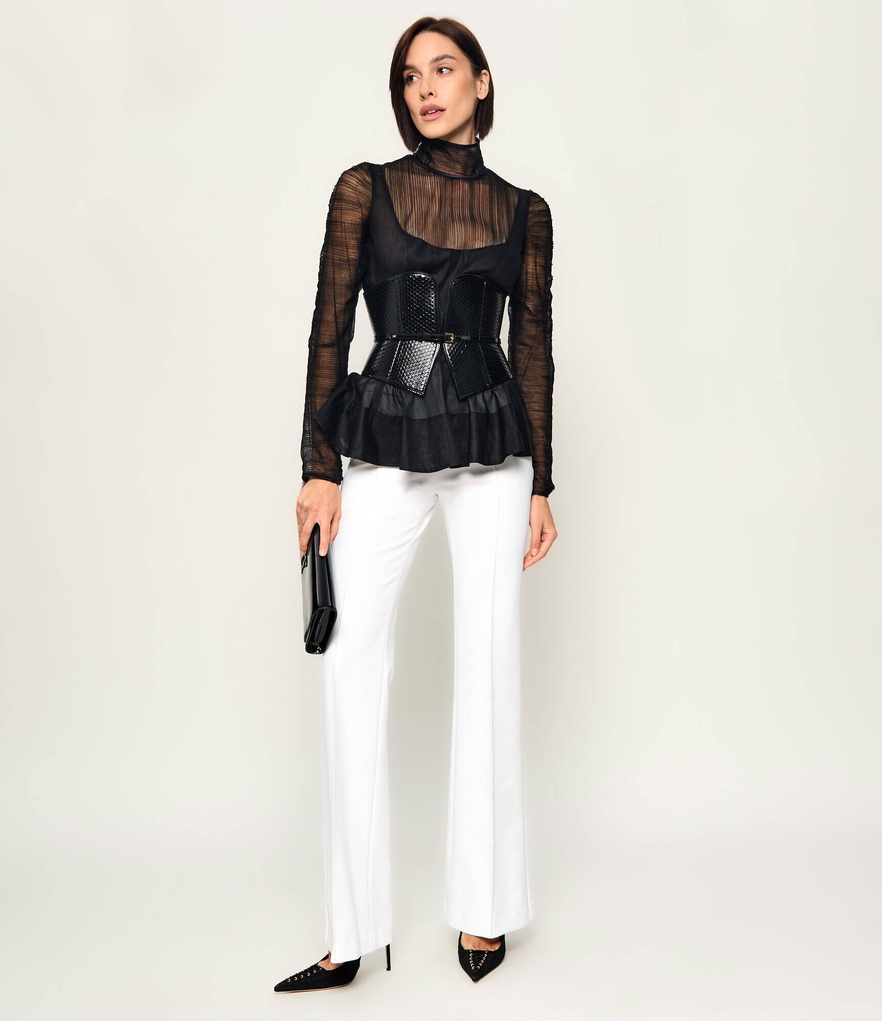 Elisabetta Franchi De piele corset | Slim Fit