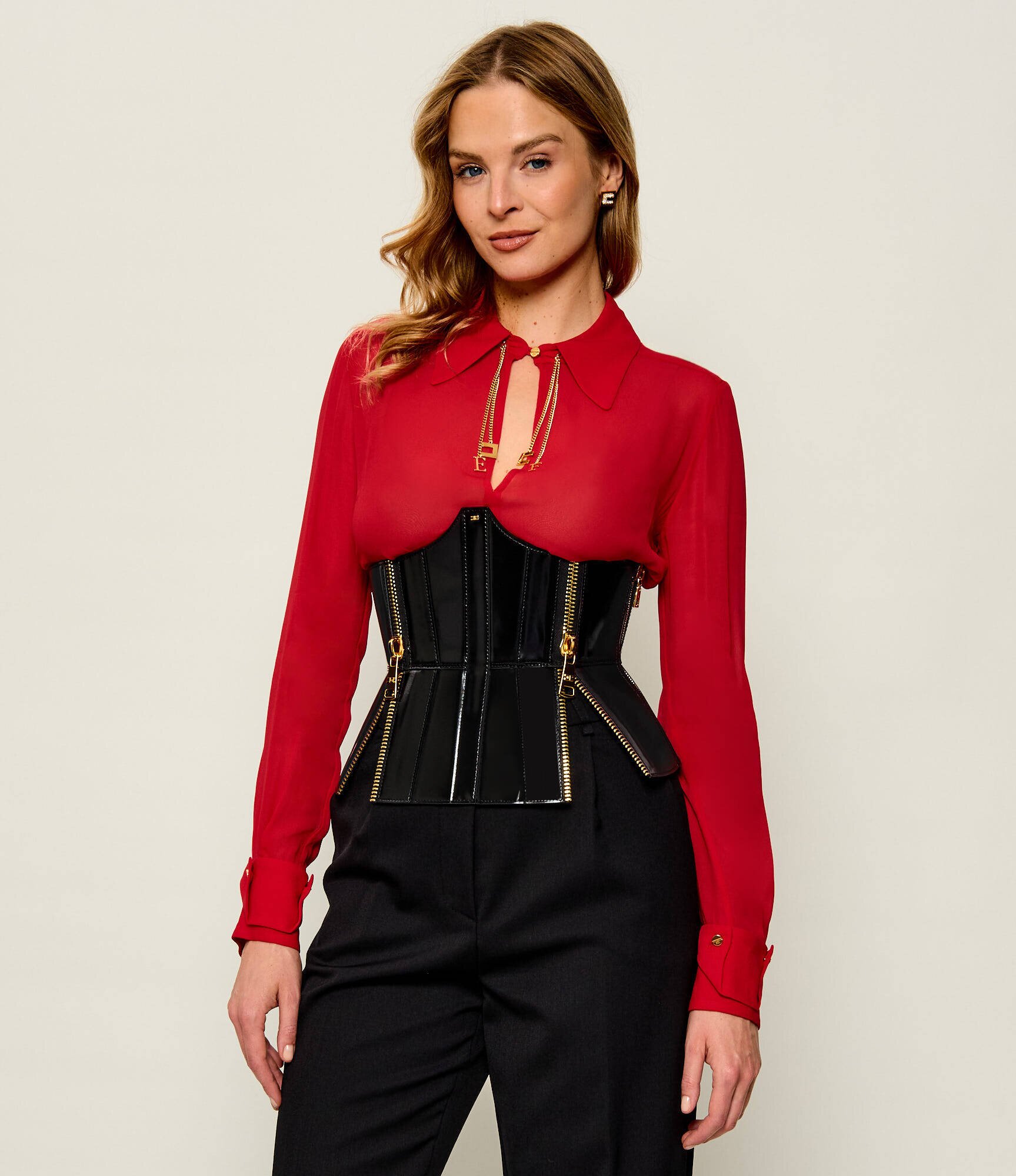 Elisabetta Franchi De piele corset | Slim Fit