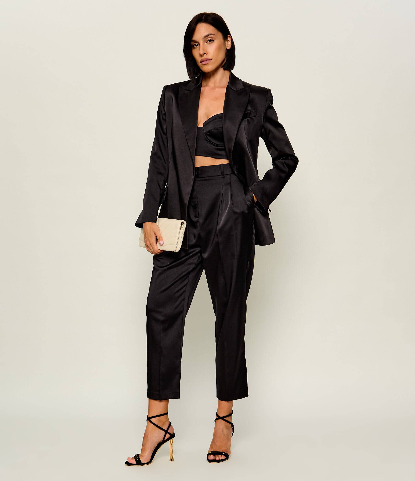 Elisabetta Franchi De satin pantaloni | Relaxed fit