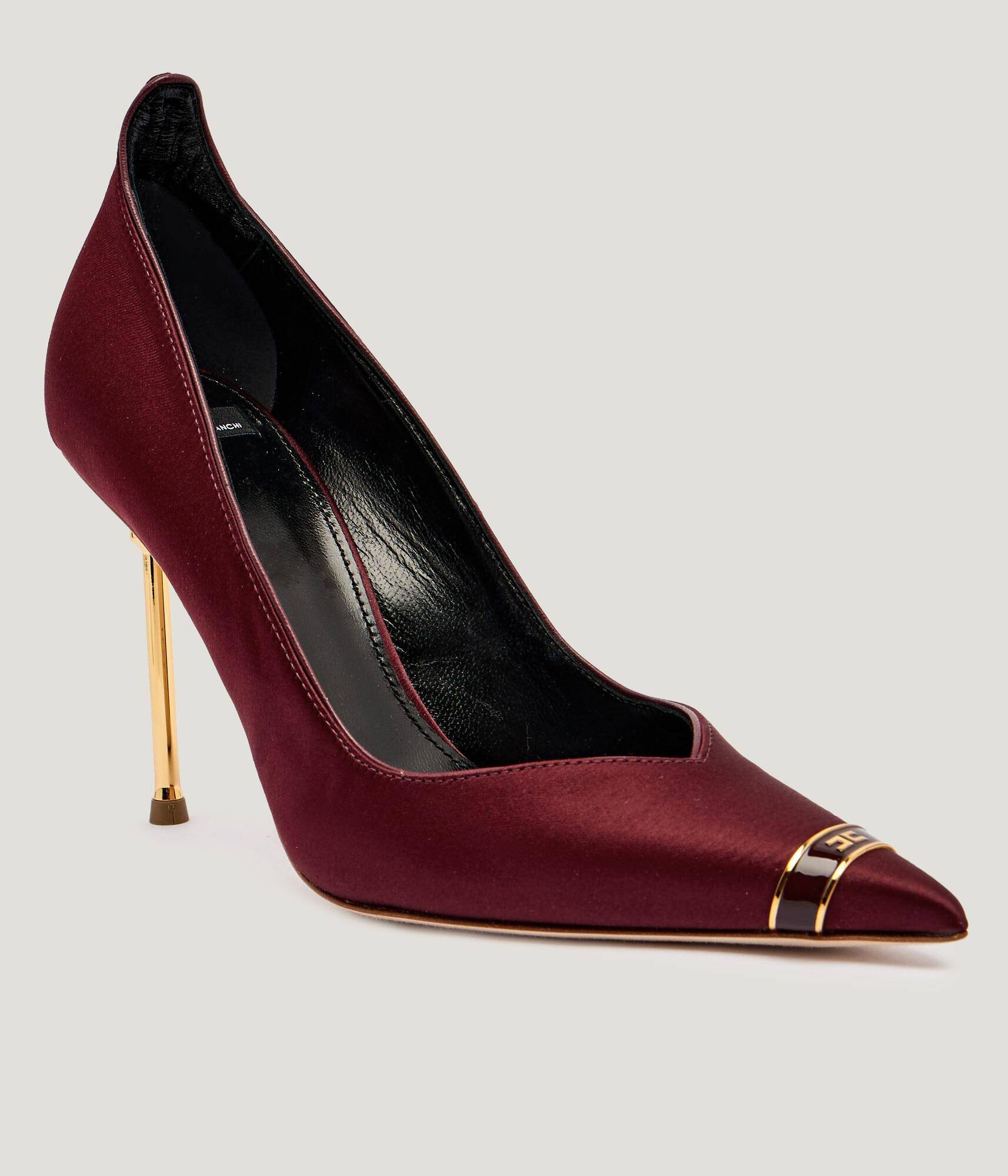 Elisabetta Franchi De satin tocuri cu adaos de piele