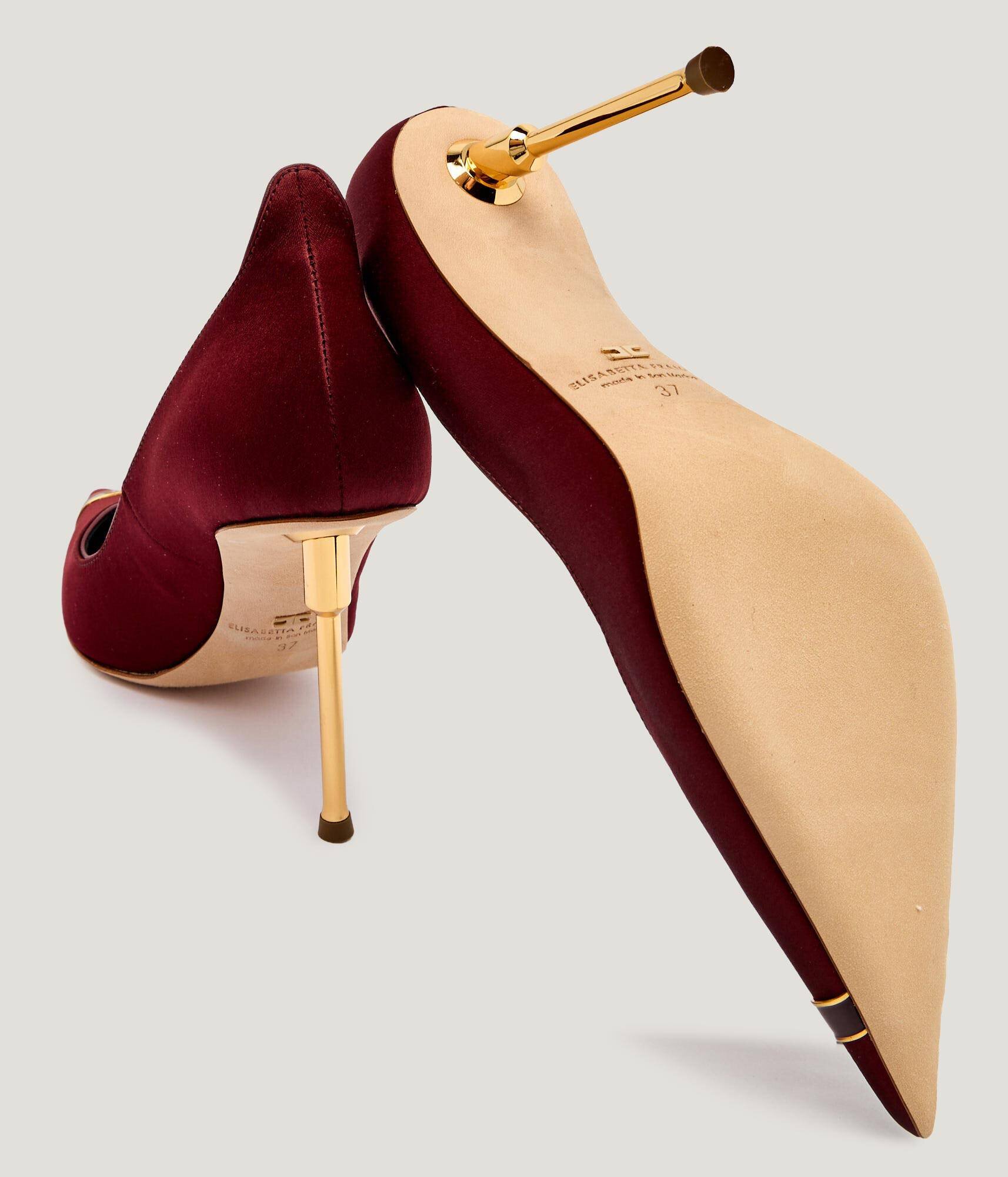 Elisabetta Franchi De satin tocuri cu adaos de piele