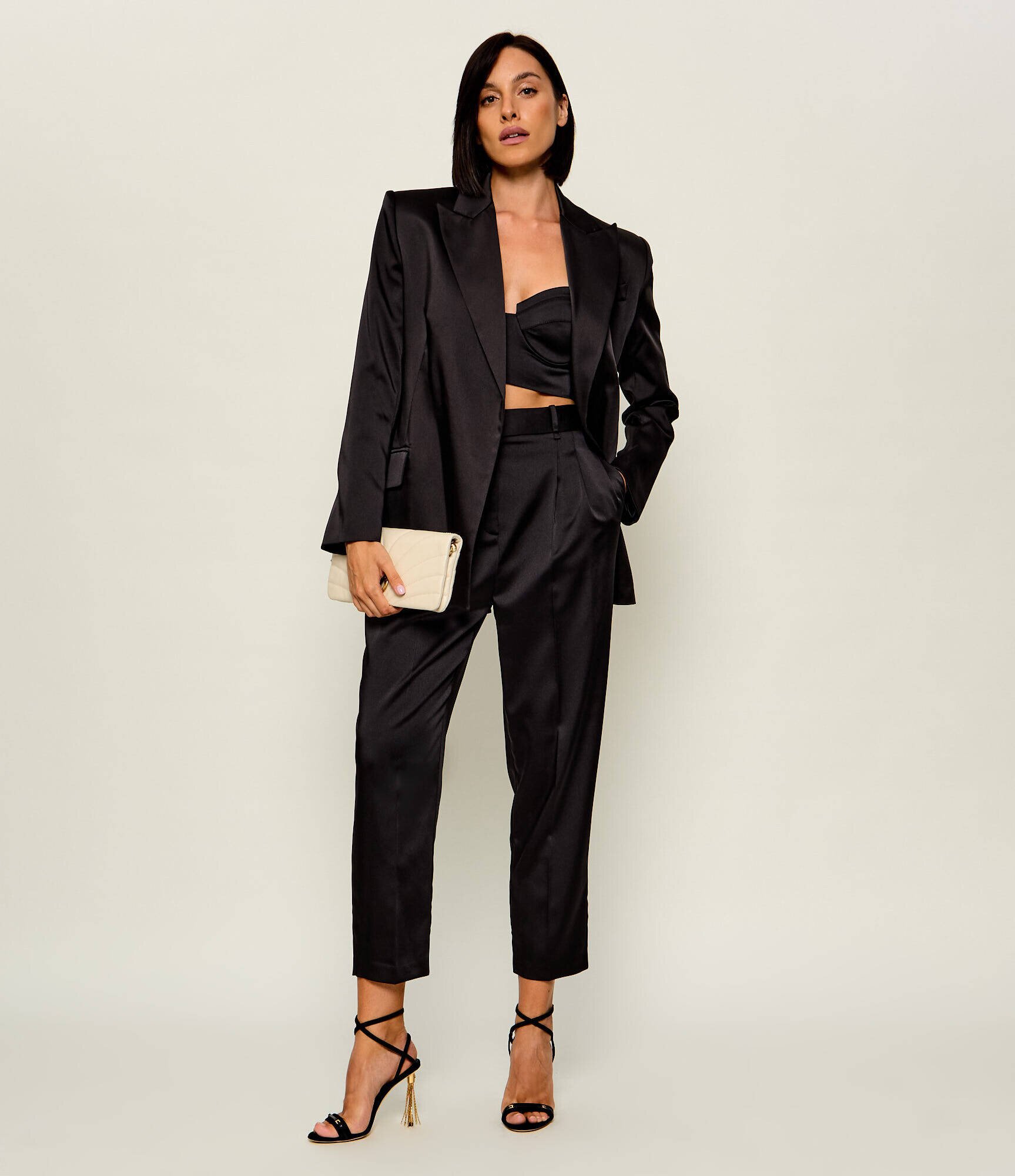 Elisabetta Franchi De satin top | Cropped Fit
