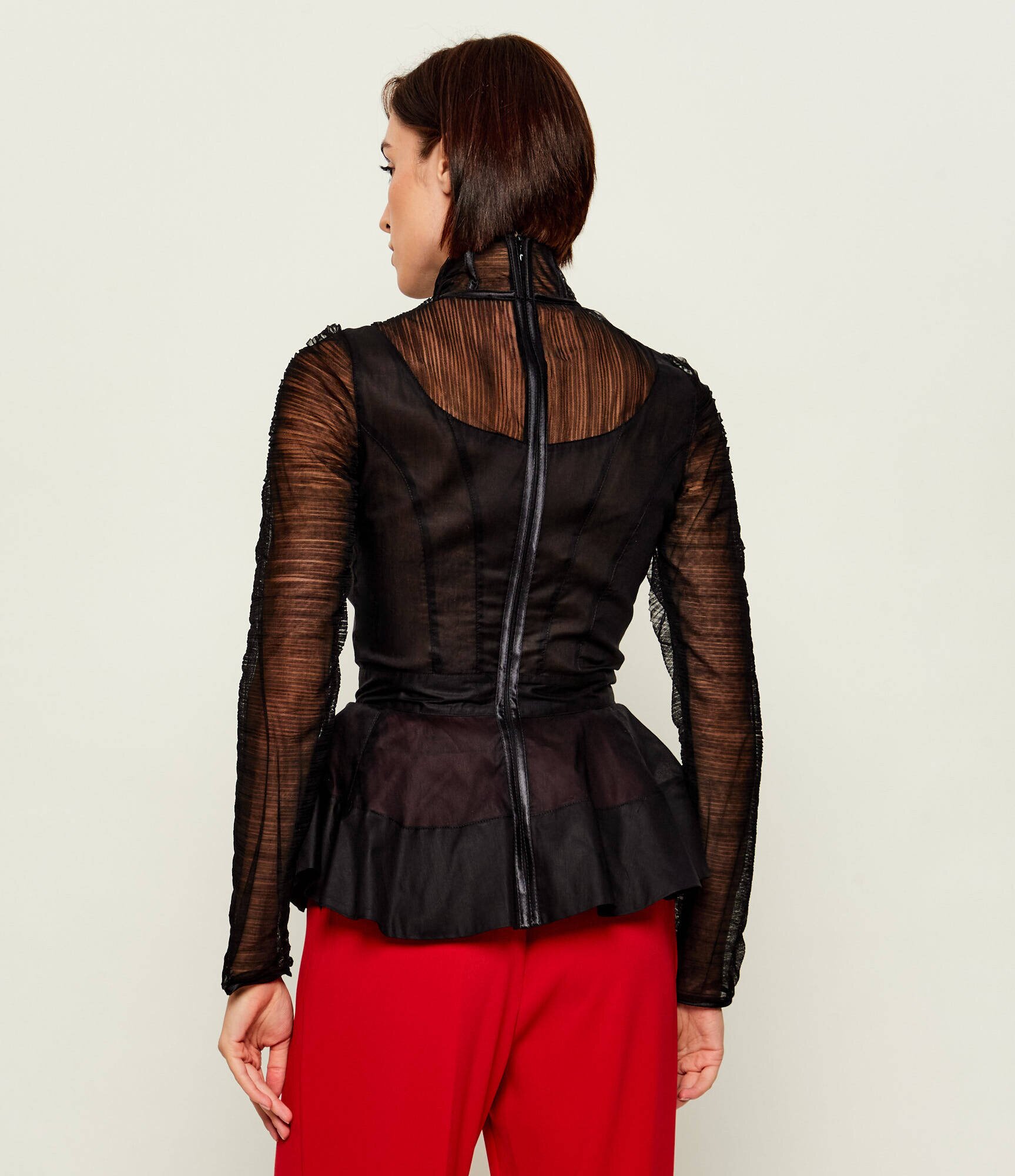 Elisabetta Franchi De tul bluză | Slim Fit