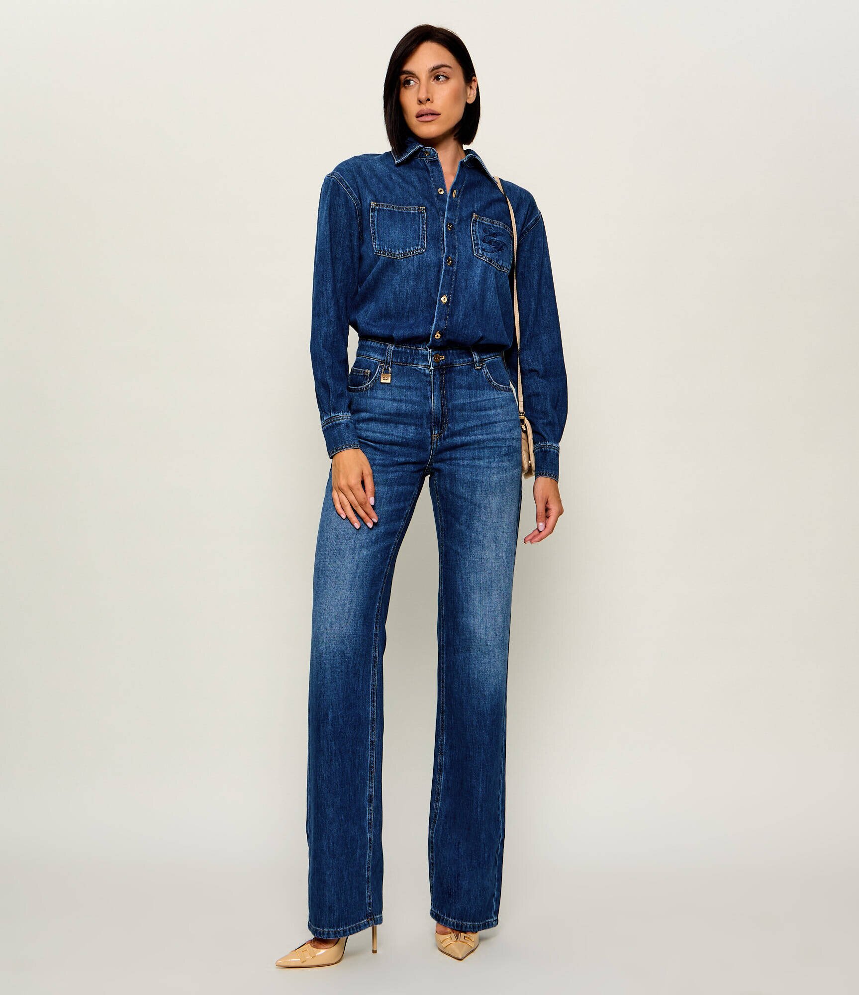 Elisabetta Franchi Denim salopetă | regular fit