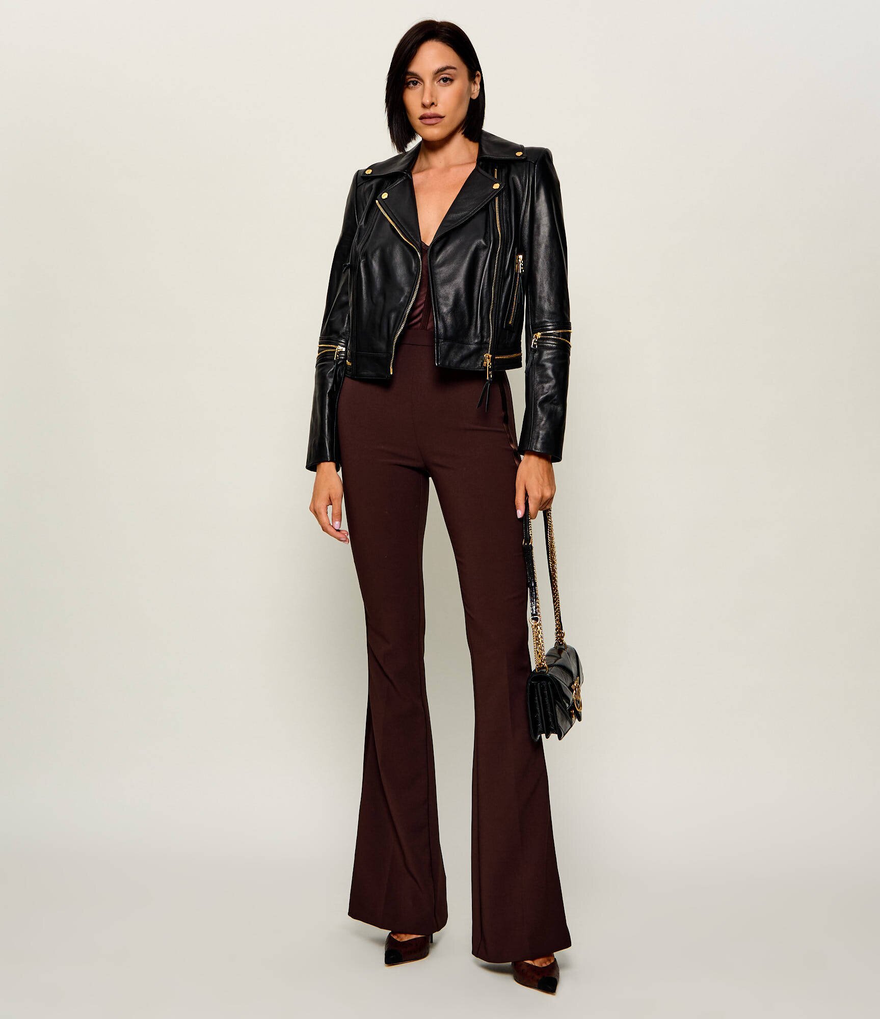 Elisabetta Franchi Geacă de piele | regular fit
