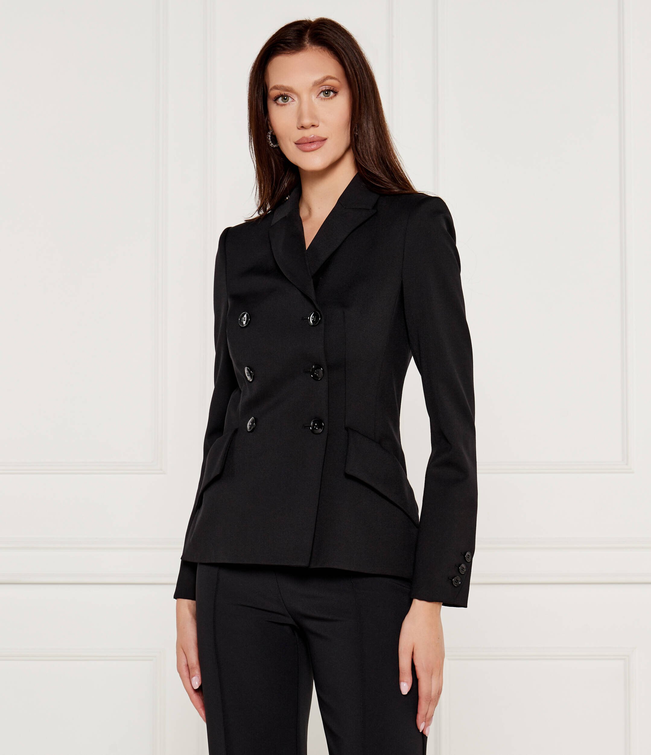 Elisabetta Franchi Jachetă | Slim Fit cu adaos de lână