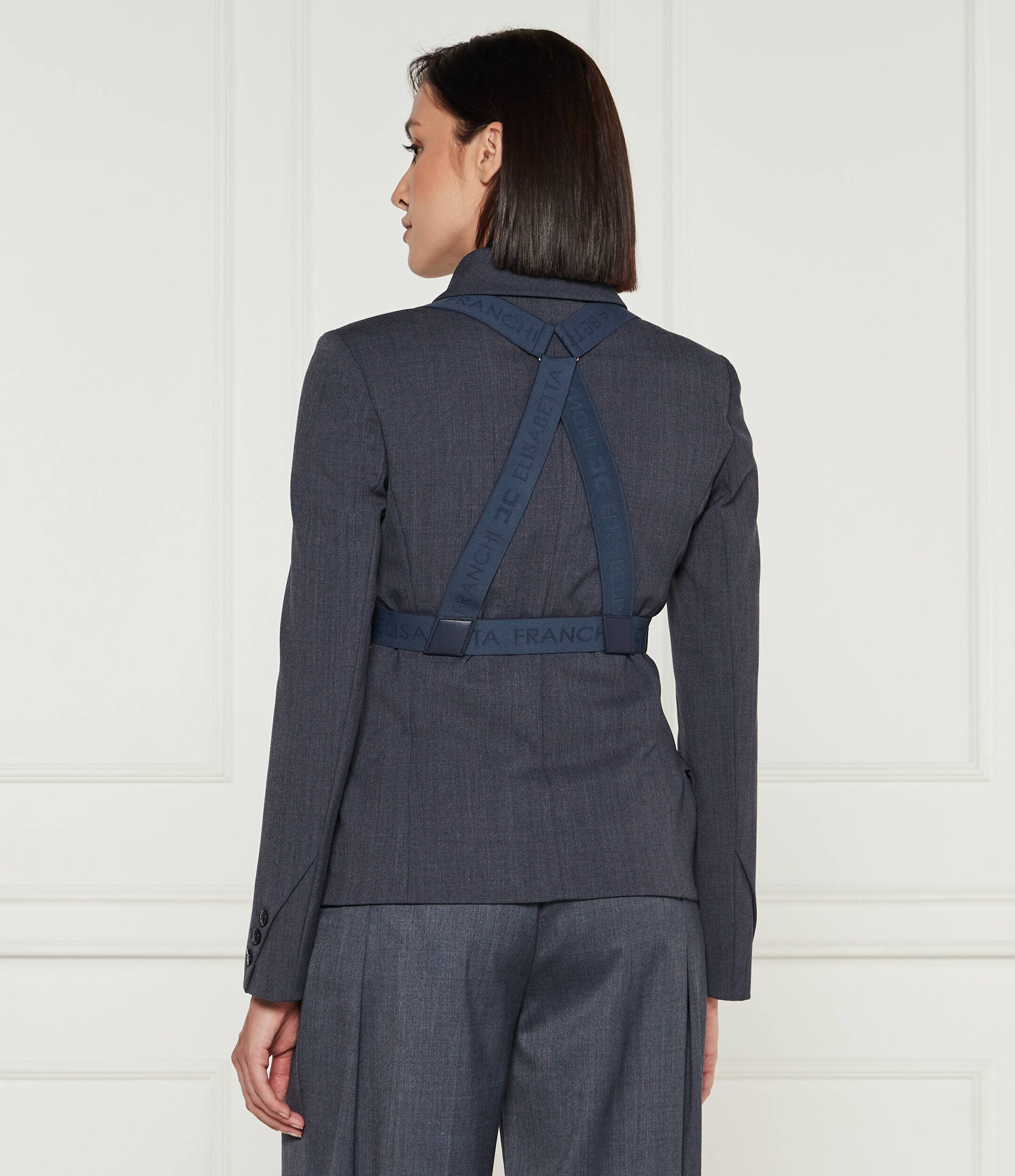 Elisabetta Franchi Jachetă | Slim Fit cu adaos de lână