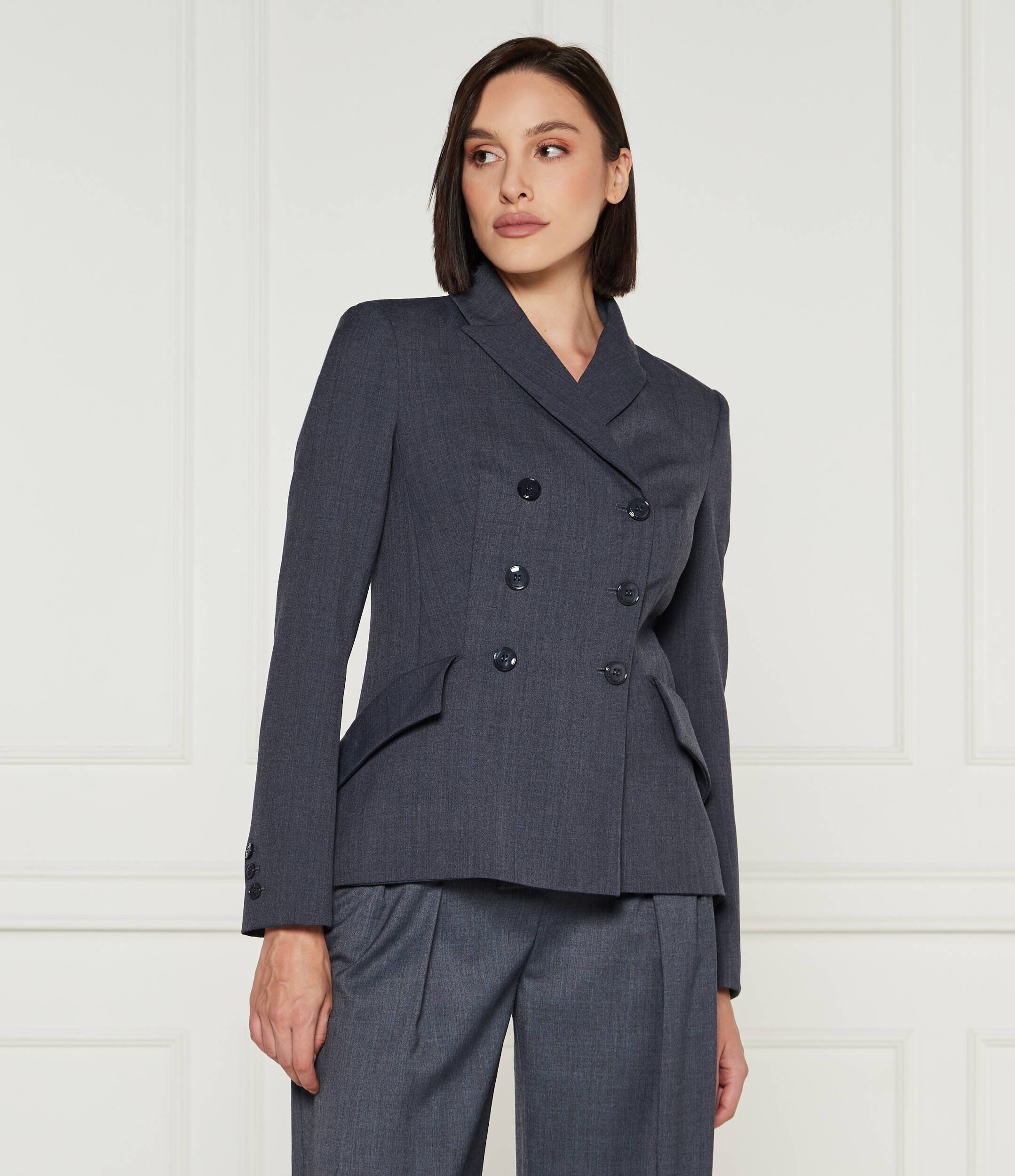 Elisabetta Franchi Jachetă | Slim Fit cu adaos de lână
