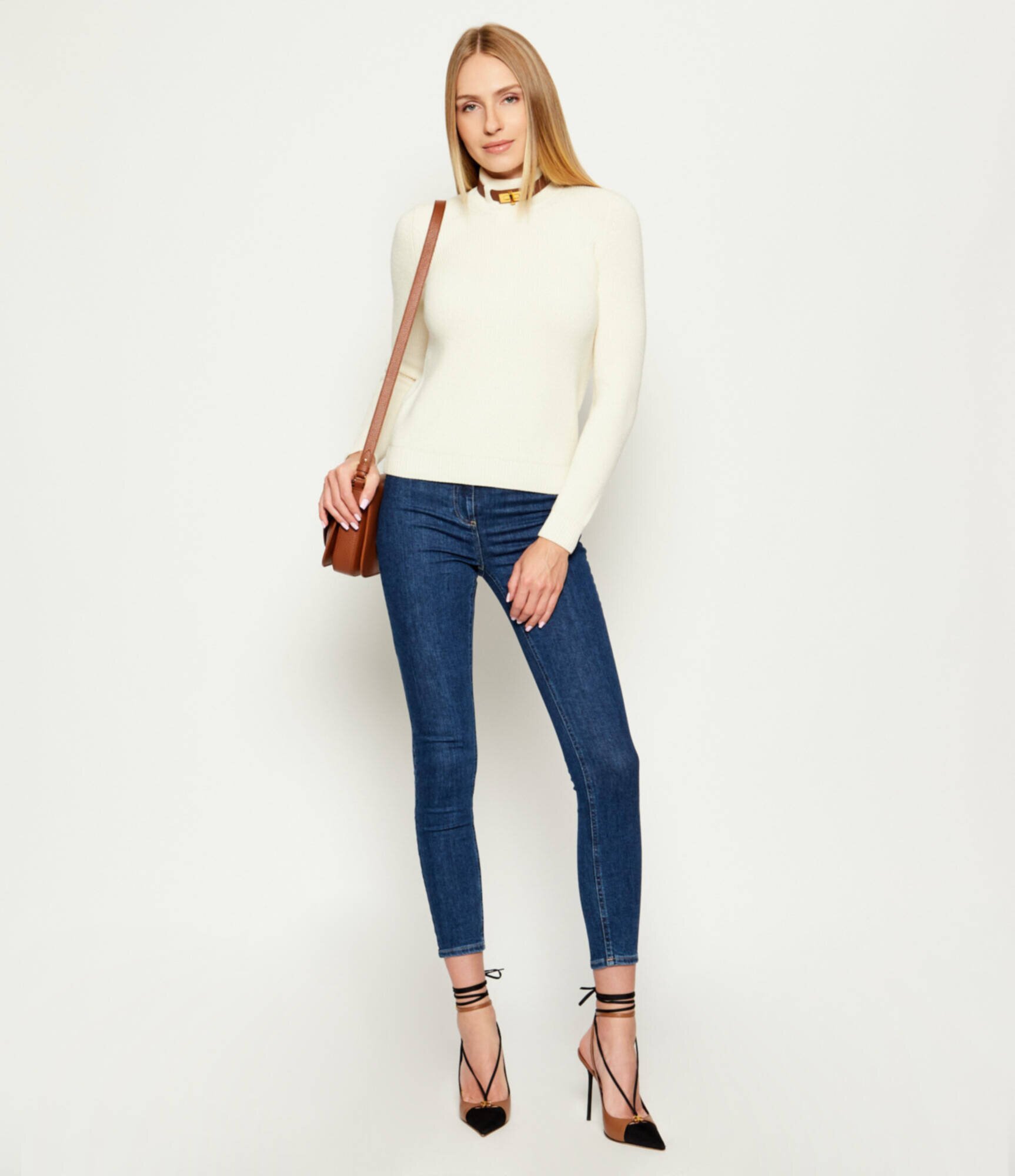 Elisabetta Franchi Maletă | Slim Fit cu adaos de lână
