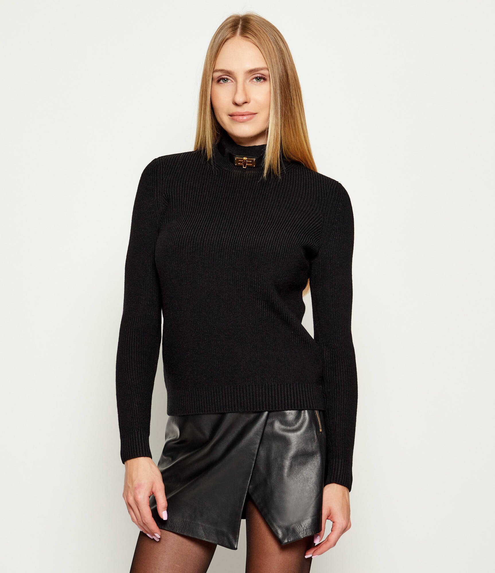 Elisabetta Franchi Maletă | Slim Fit cu adaos de lână