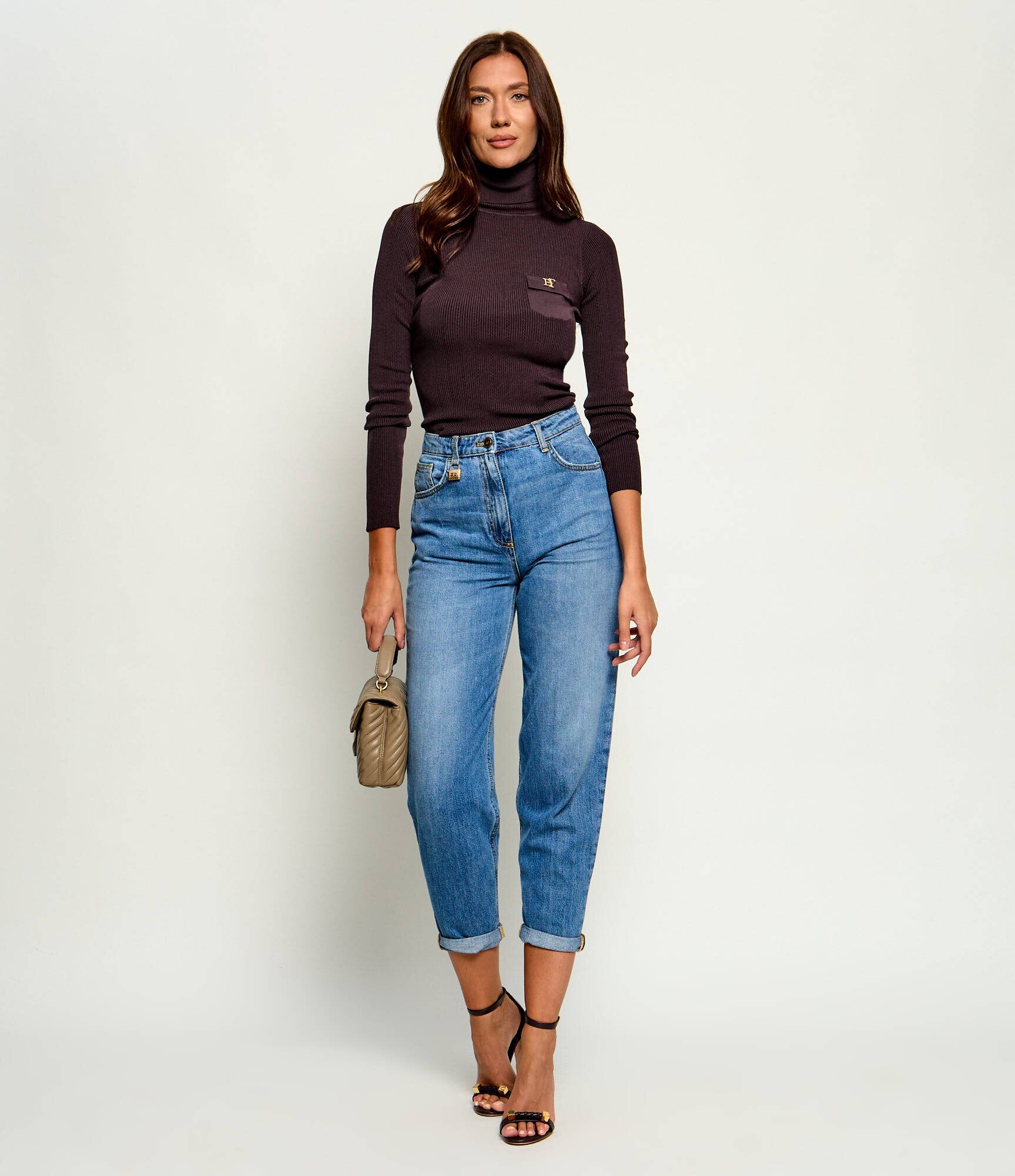Elisabetta Franchi Maletă | Slim Fit cu adaos de mătase