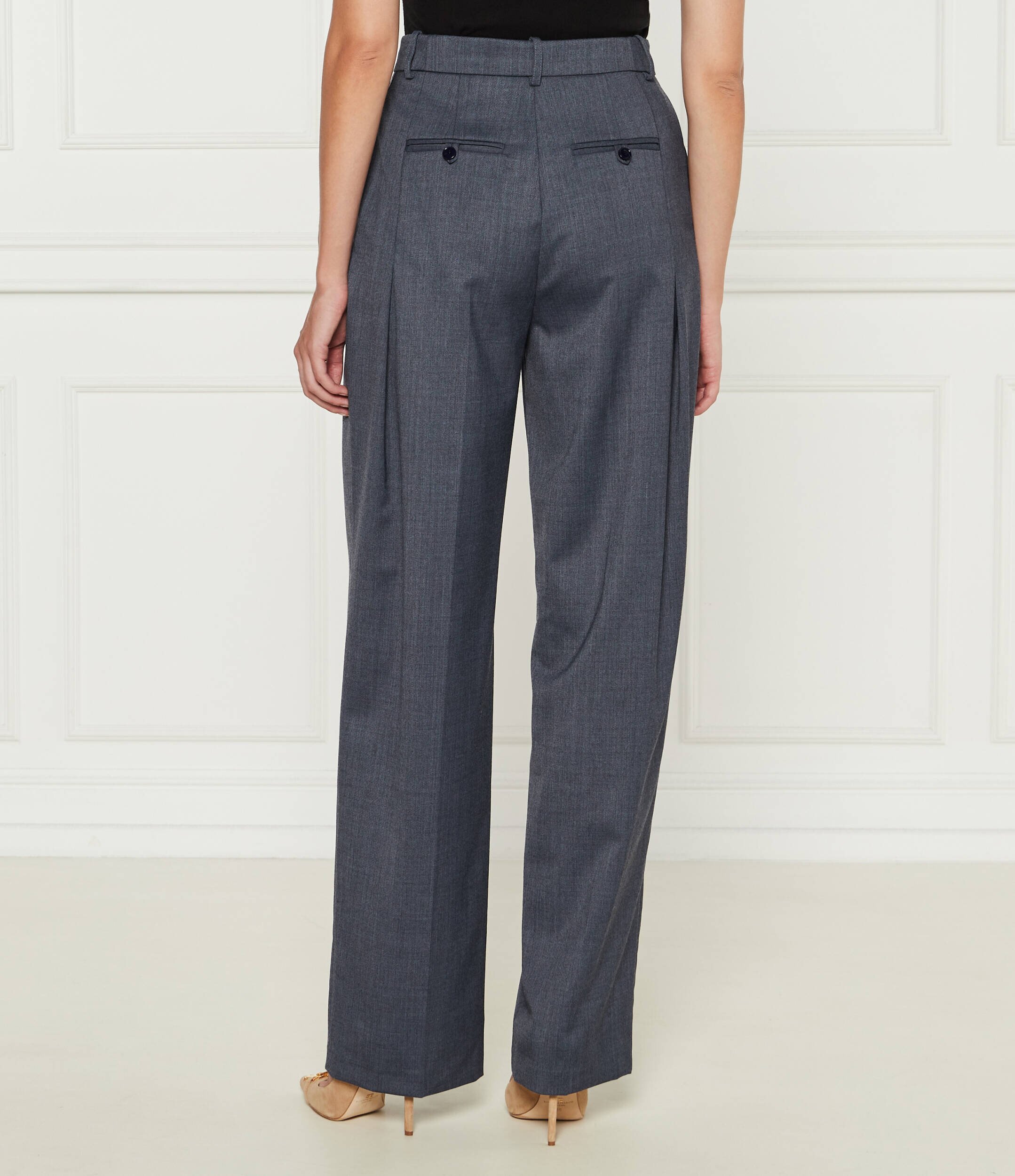 Elisabetta Franchi Pantaloni cu adaos de lână