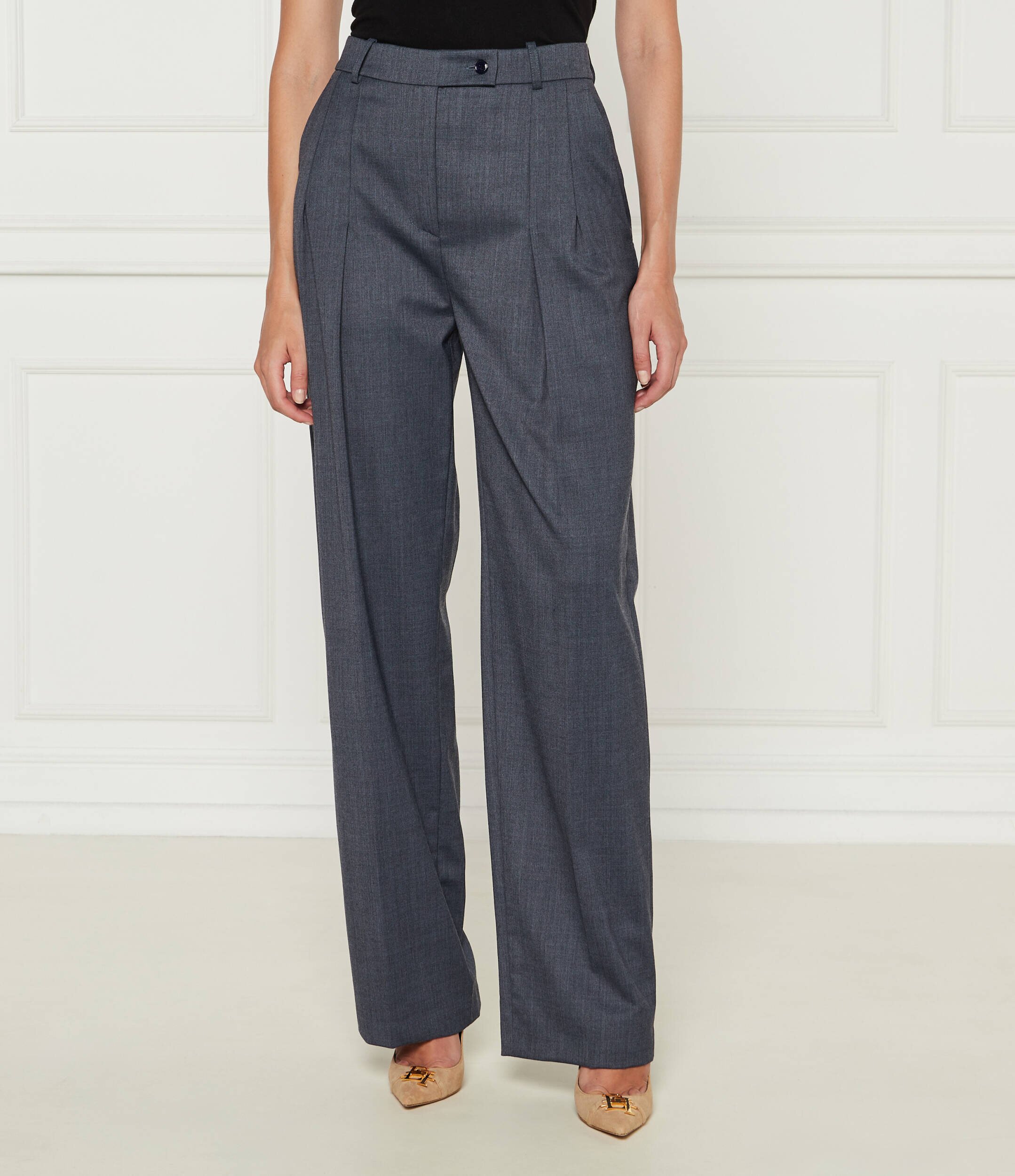 Elisabetta Franchi Pantaloni cu adaos de lână
