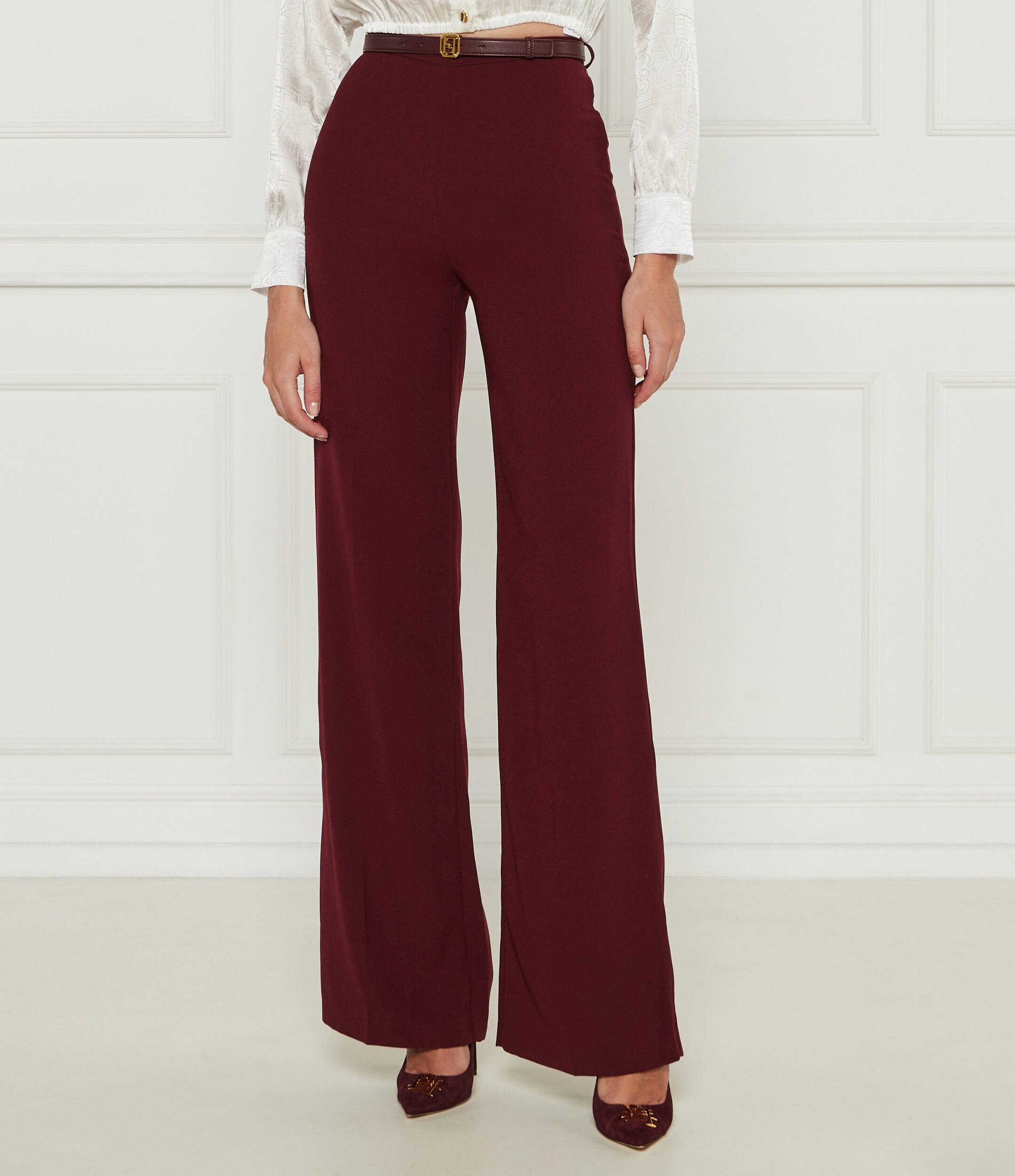 Elisabetta Franchi Pantaloni cu cordon | flare fit