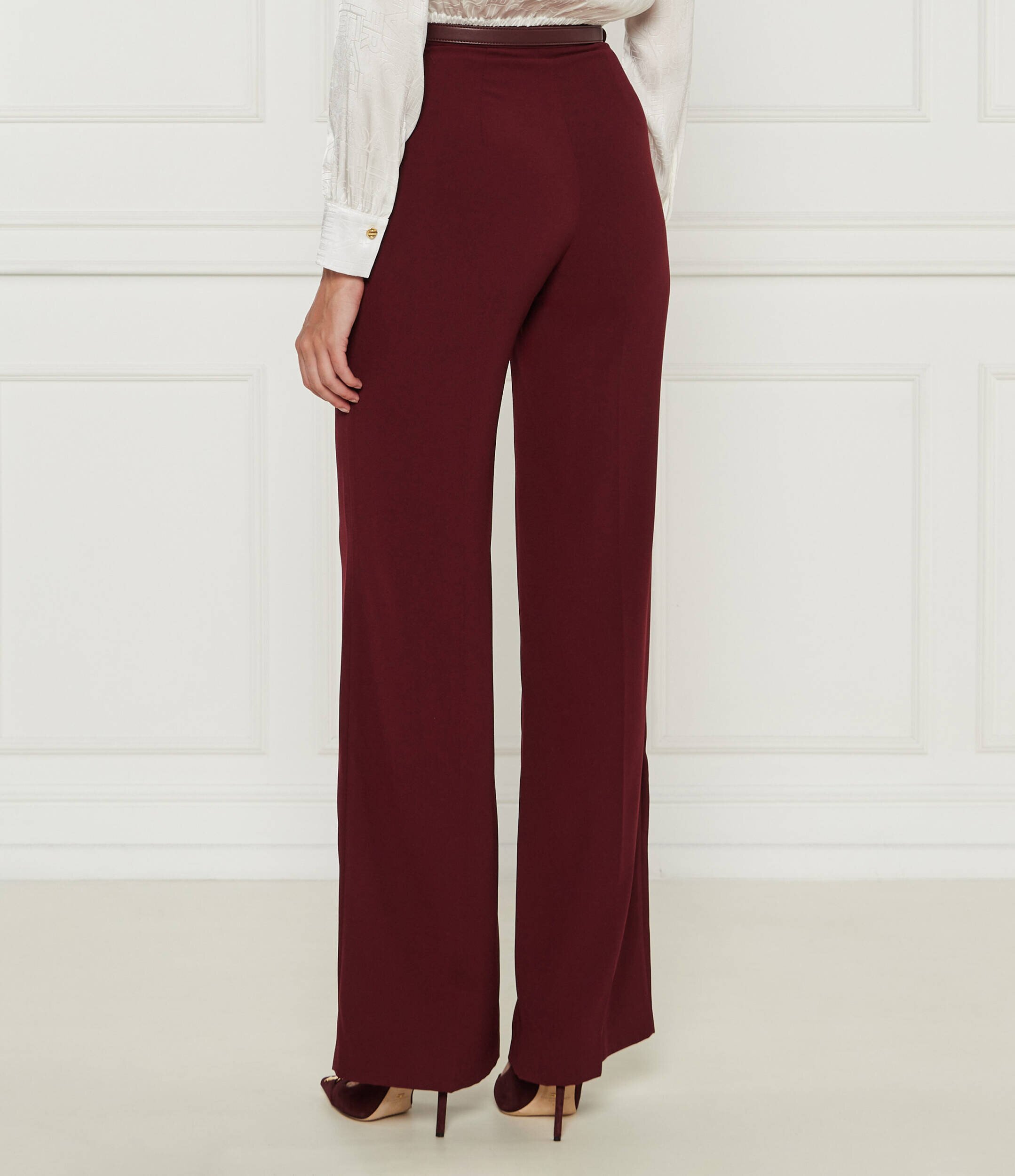 Elisabetta Franchi Pantaloni cu cordon | flare fit