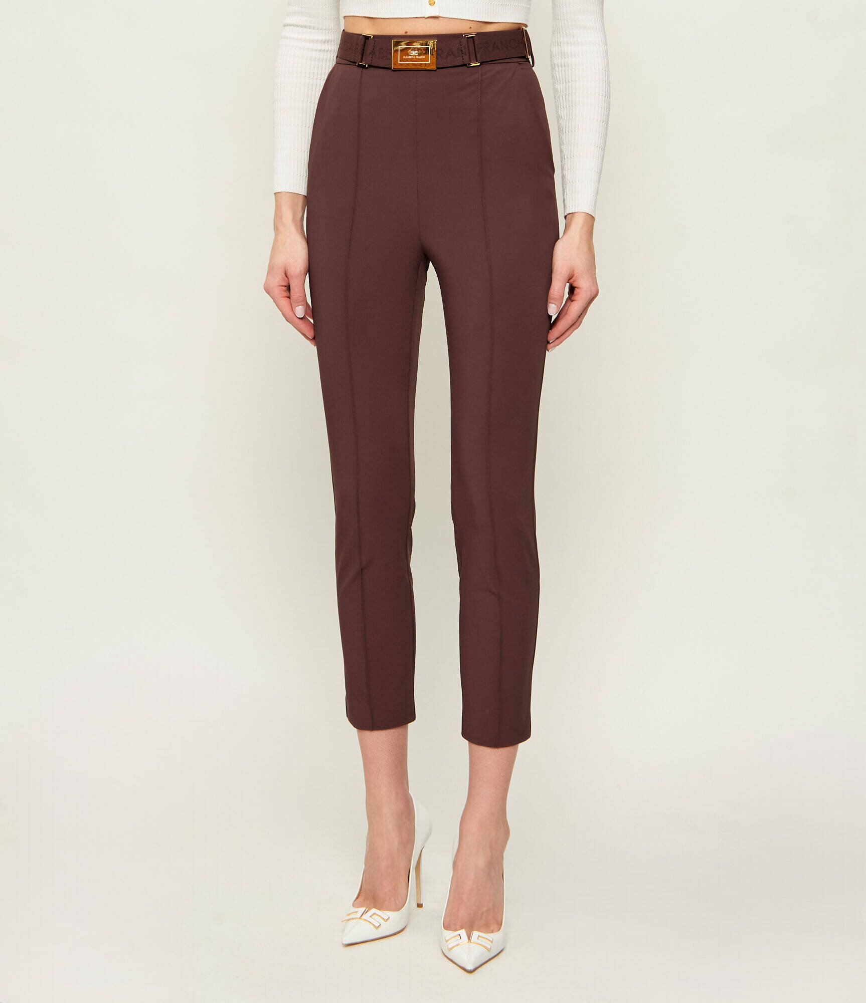 Elisabetta Franchi Pantaloni cu cordon | Slim Fit