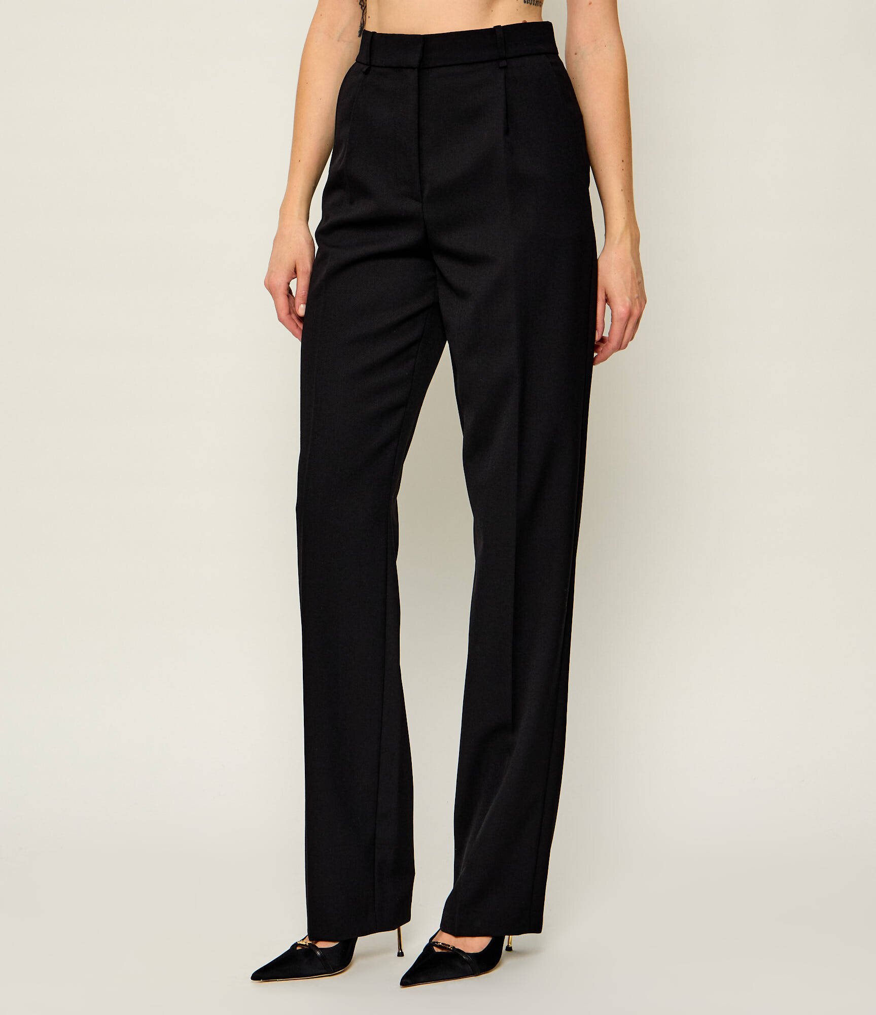 Elisabetta Franchi Pantaloni | regular fit cu adaos de lână