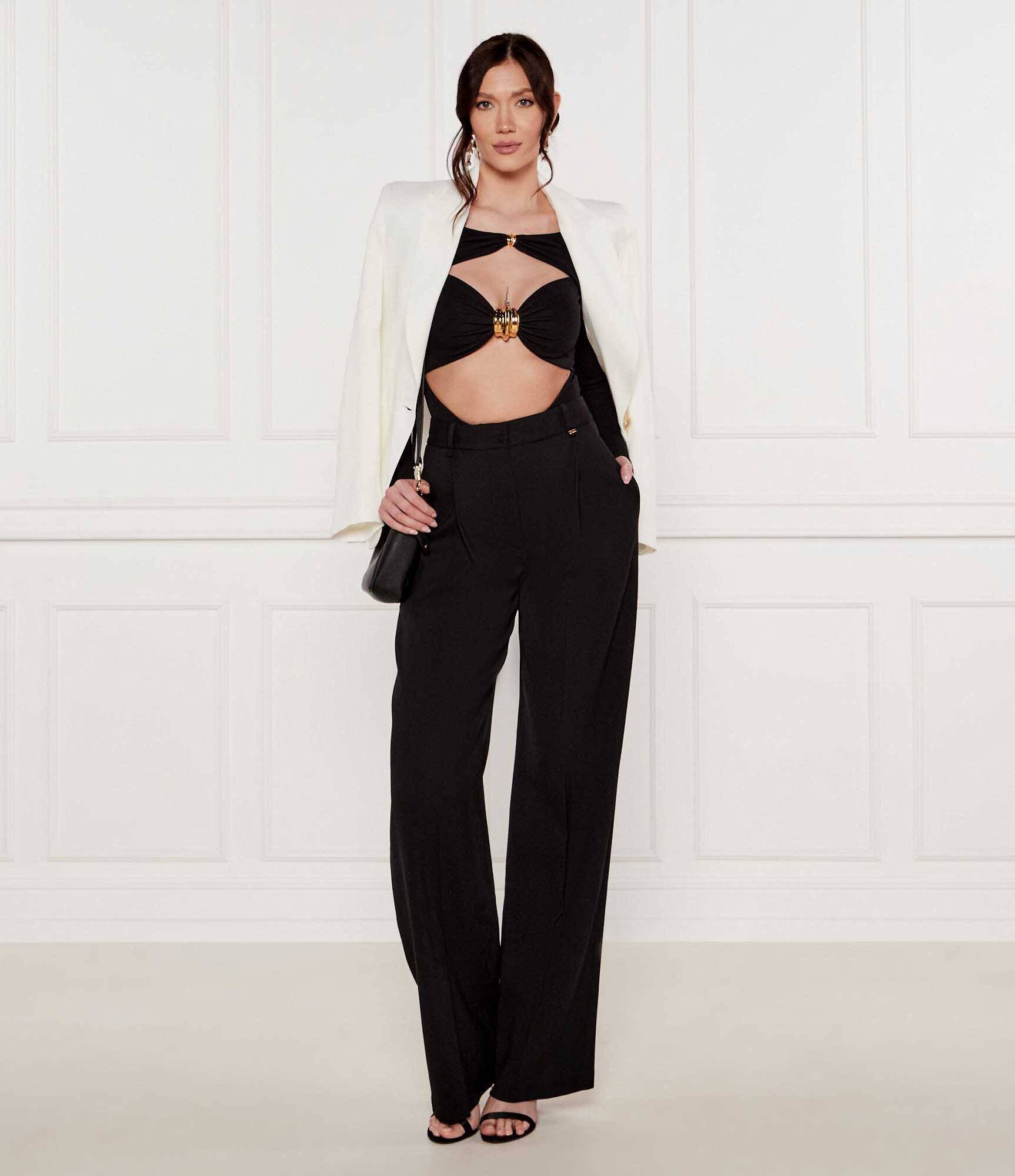 Elisabetta Franchi Pantaloni | regular fit cu adaos de lână