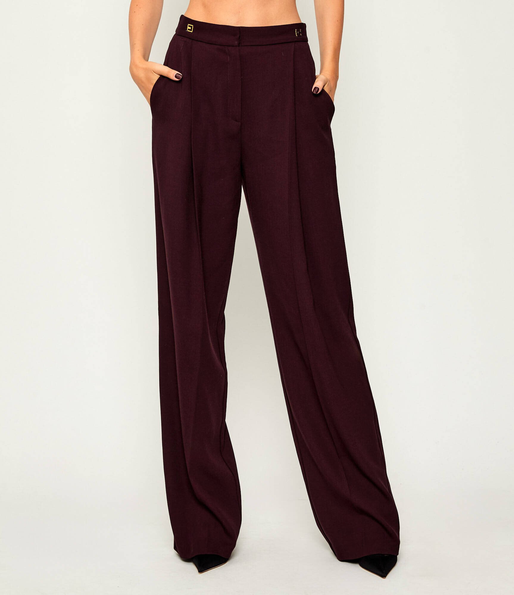 Elisabetta Franchi Pantaloni | Relaxed fit cu adaos de lână