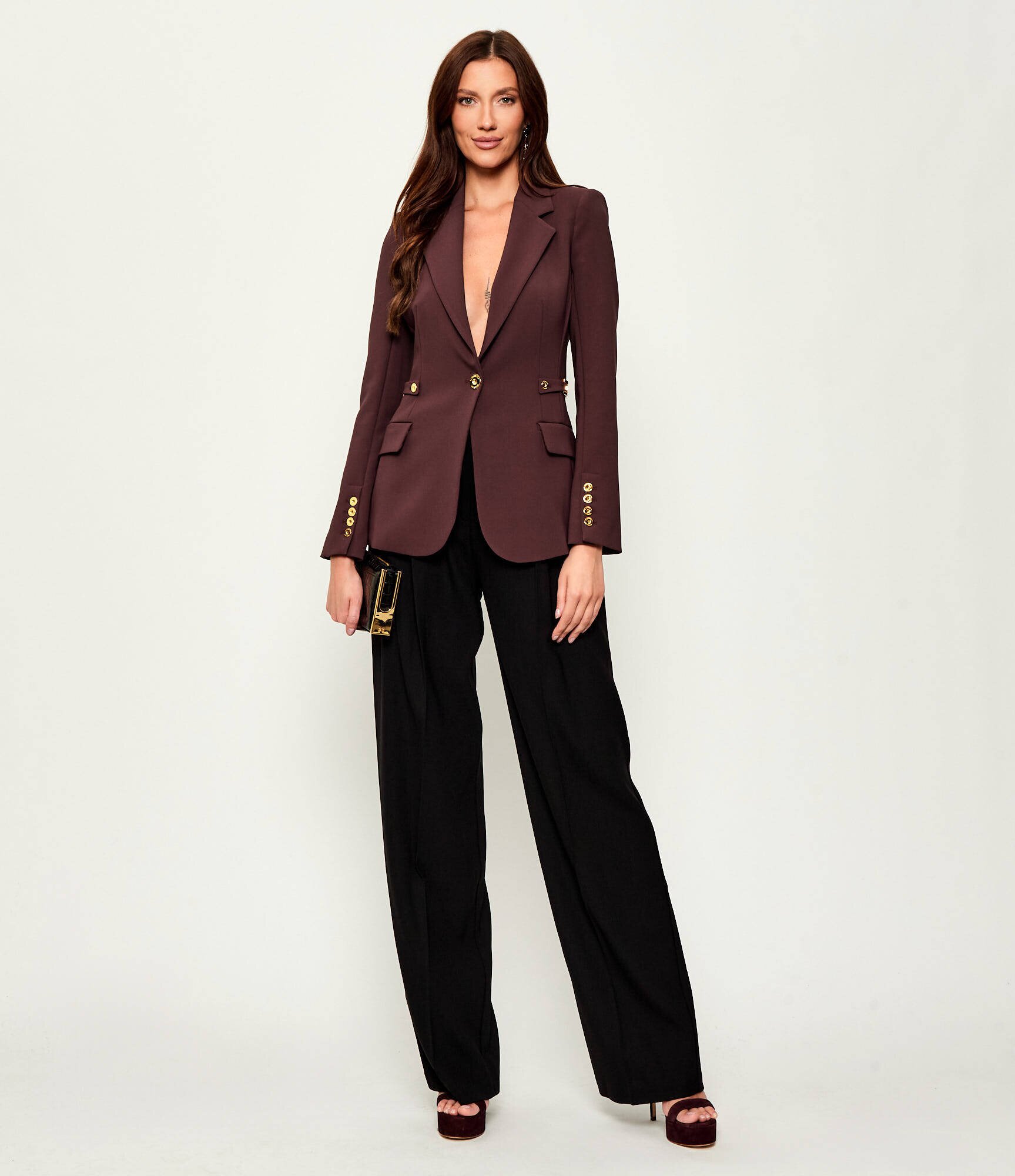 Elisabetta Franchi Pantaloni | Relaxed fit cu adaos de lână