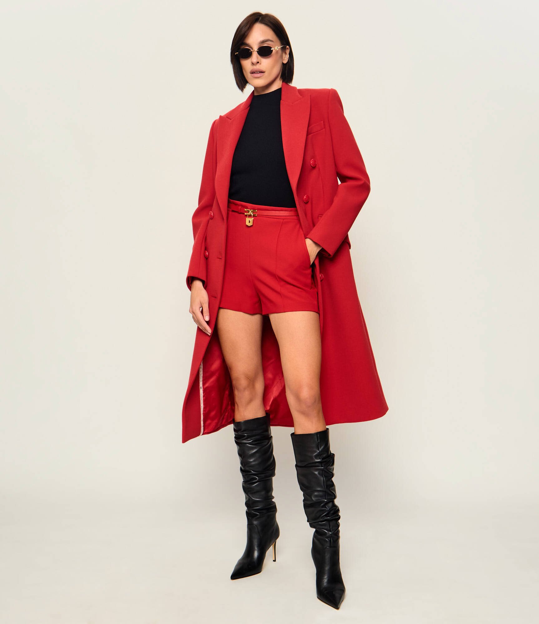 Elisabetta Franchi Pantaloni scurți + curea | Slim Fit