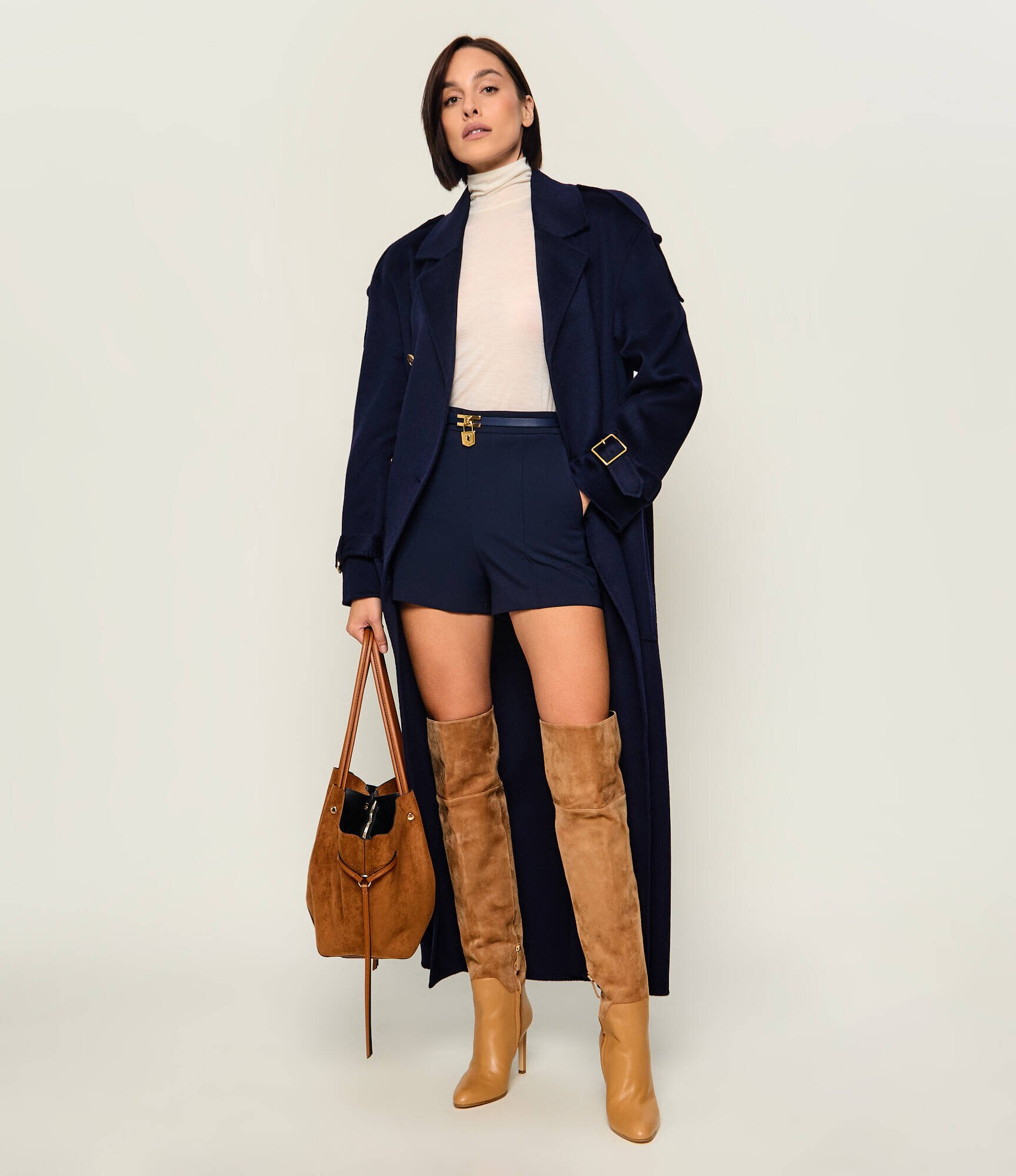 Elisabetta Franchi Pantaloni scurți + curea | Slim Fit