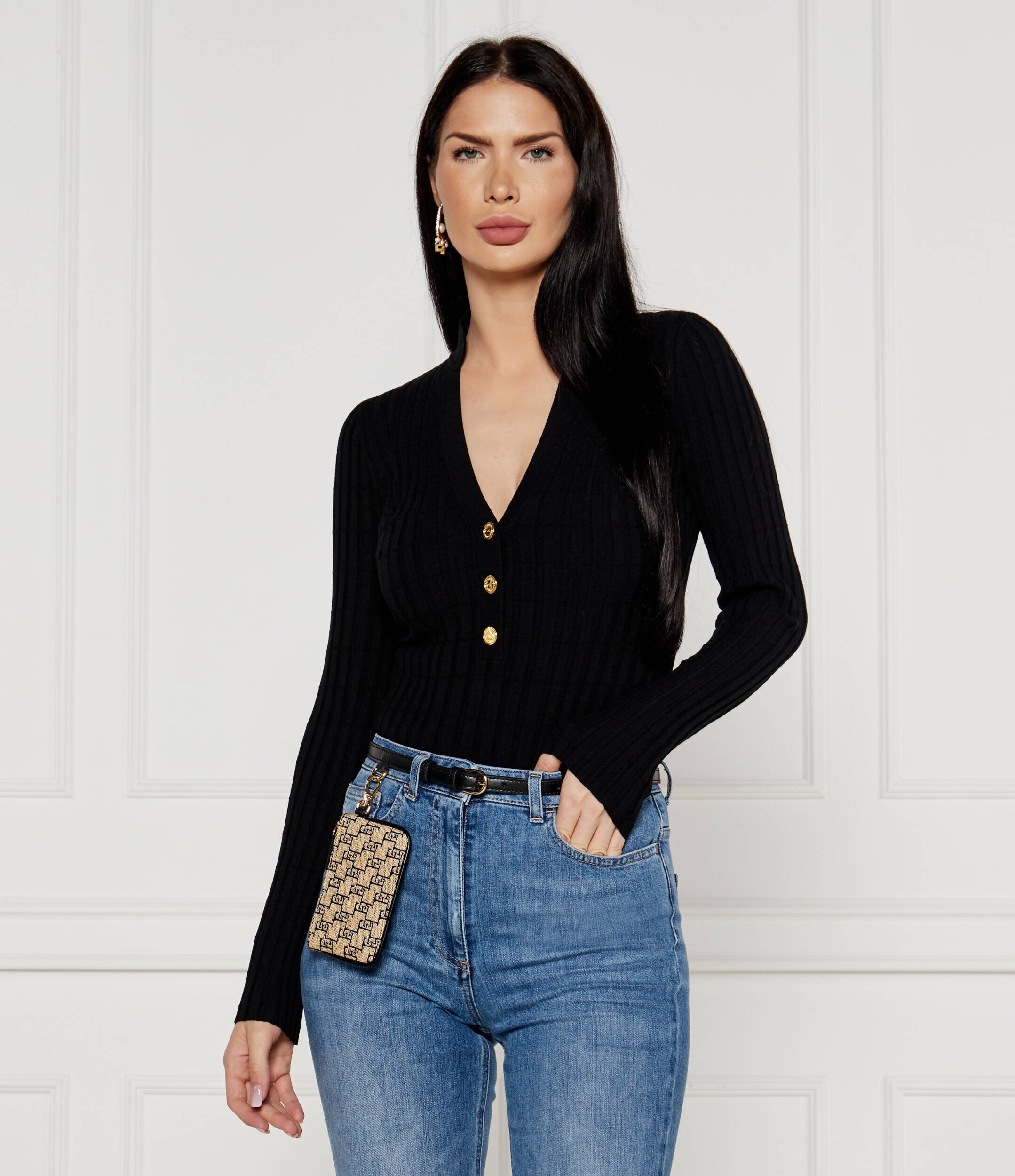 Elisabetta Franchi Pulover | Slim Fit