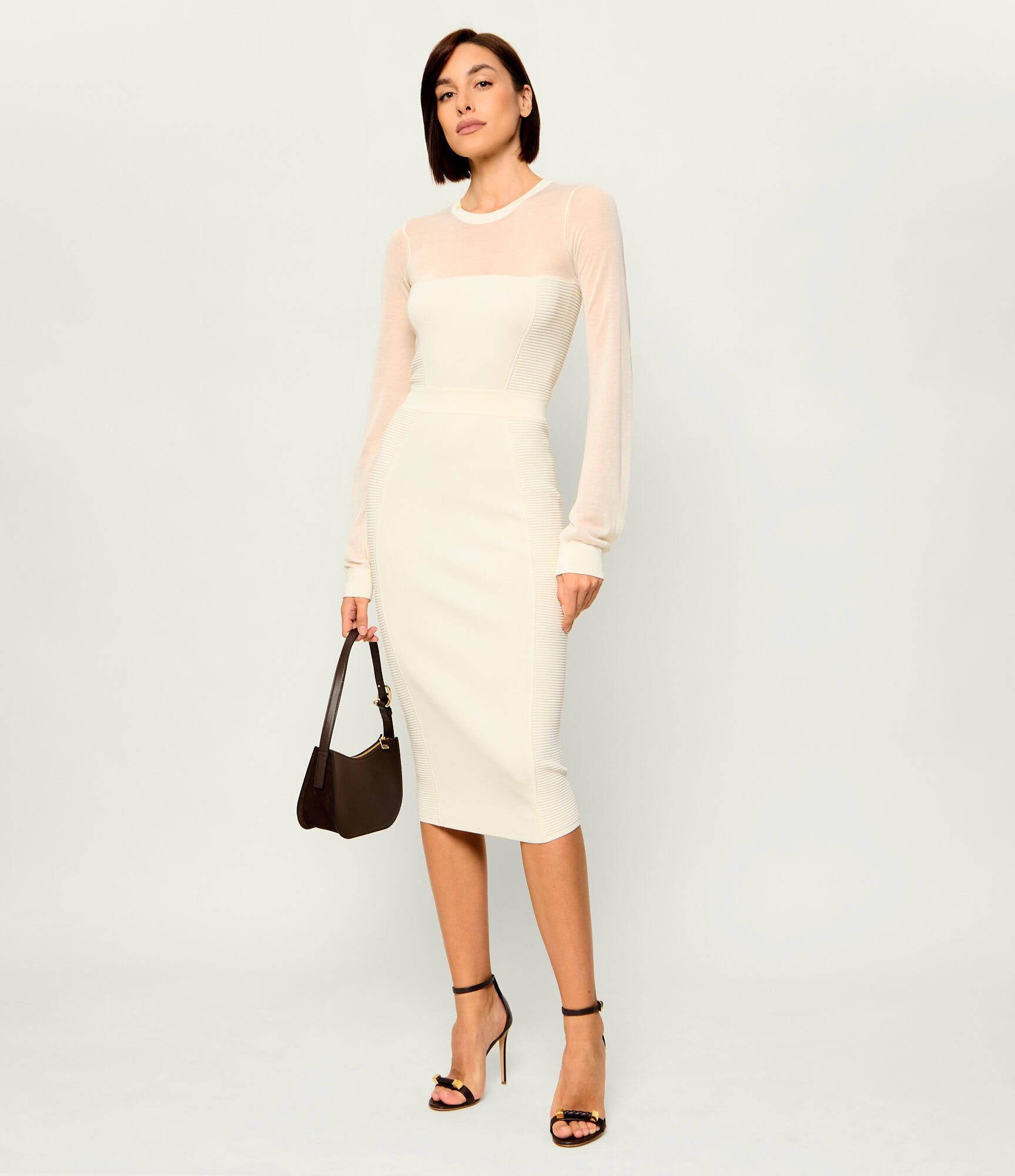 Elisabetta Franchi Rochie cu adaos de mătase