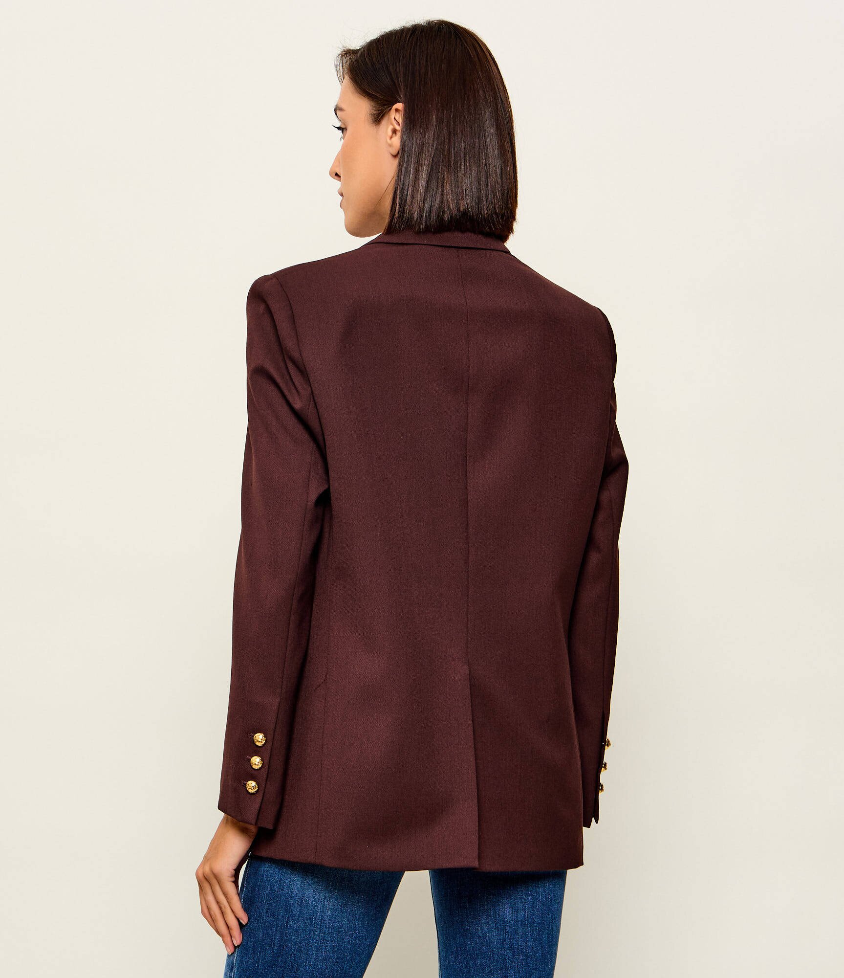 Elisabetta Franchi Sacou | Oversize fit cu adaos de lână