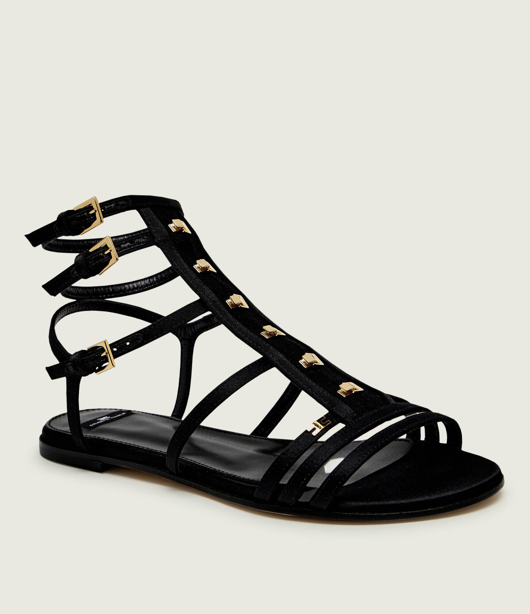 Elisabetta Franchi Sandale cu adaos de piele
