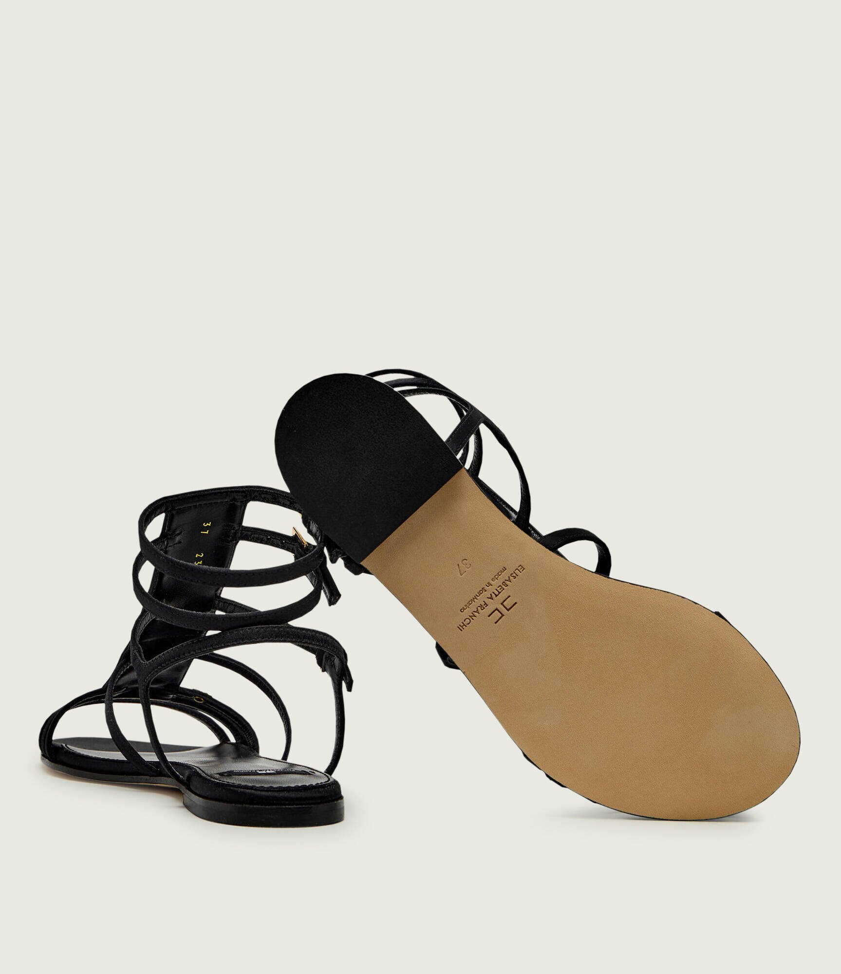 Elisabetta Franchi Sandale cu adaos de piele