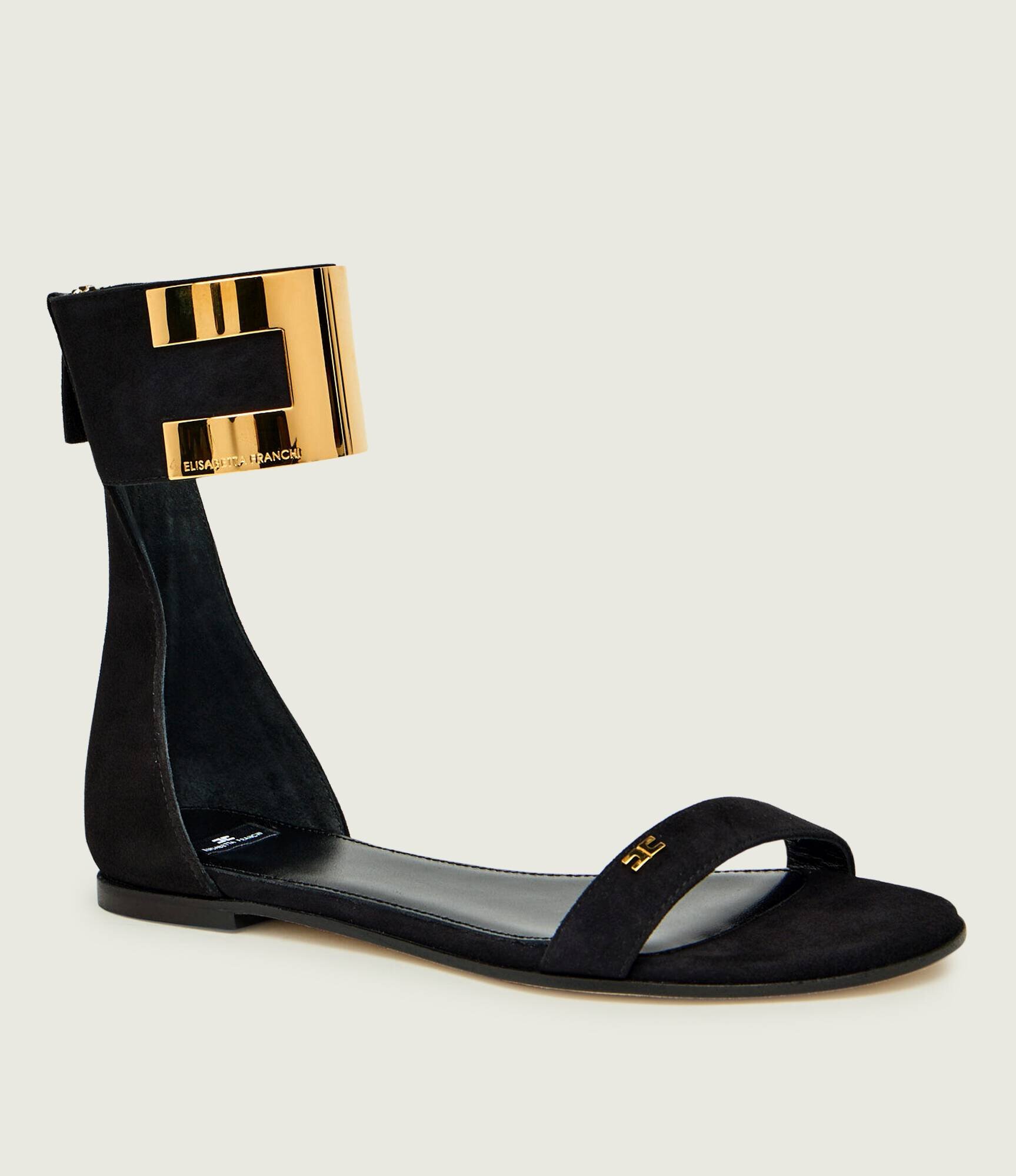 Elisabetta Franchi Sandale | piele întoarsă