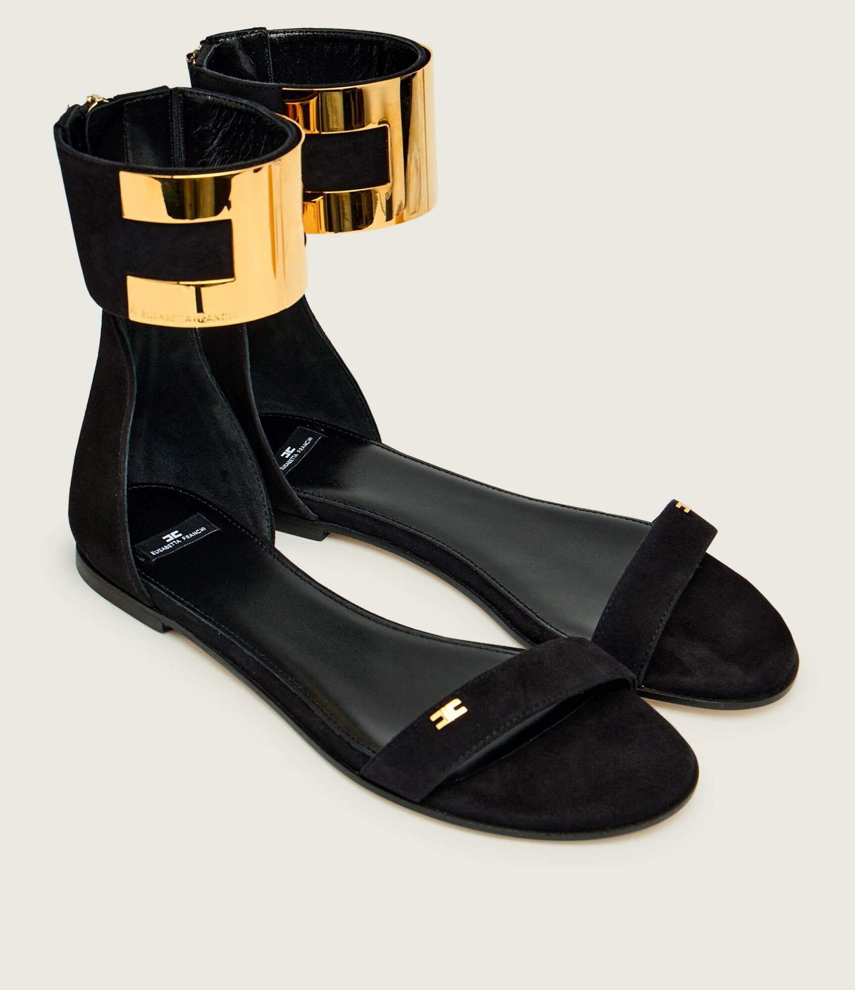 Elisabetta Franchi Sandale | piele întoarsă
